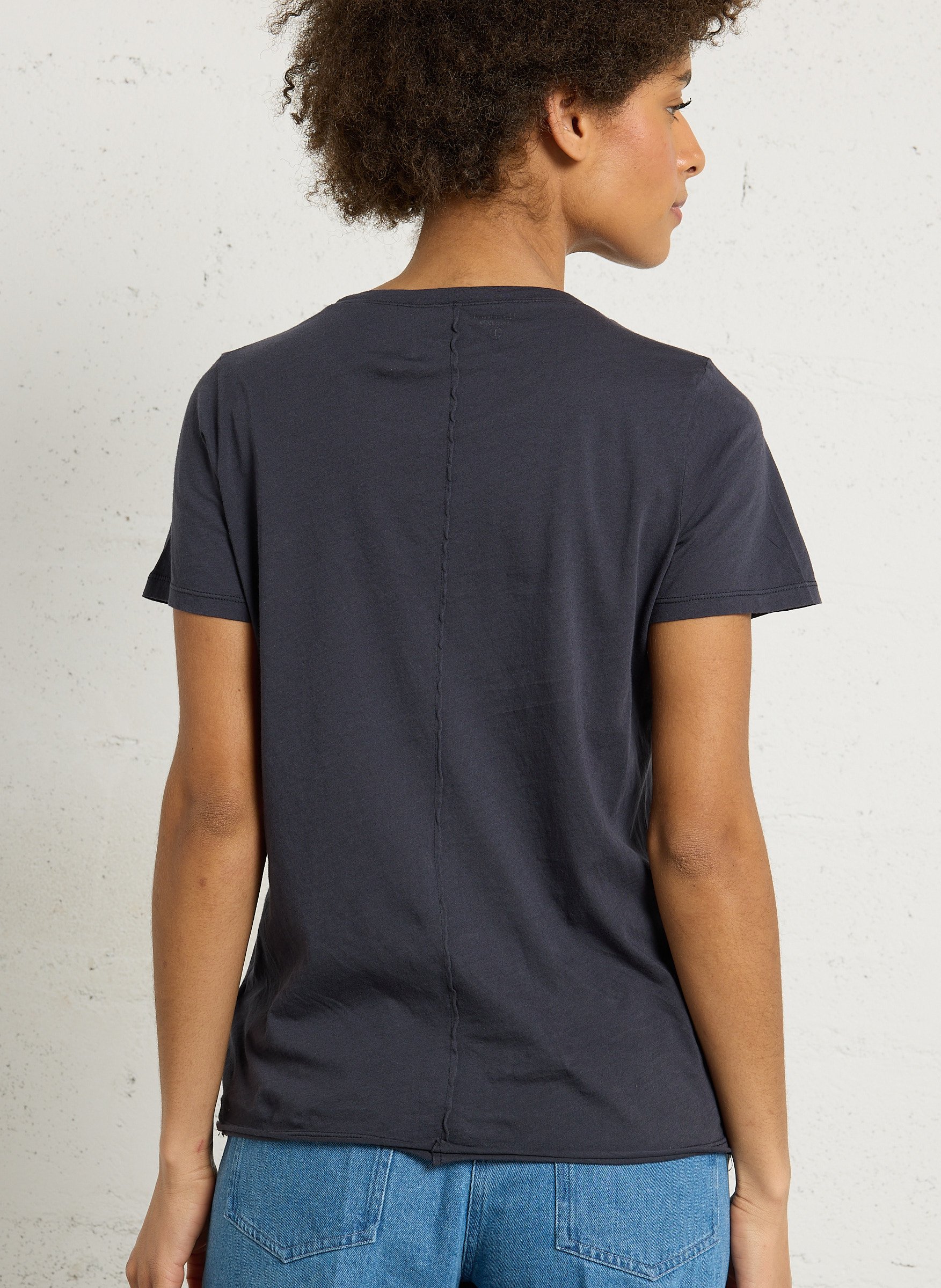 Tee-shirt droit en coton HARTFORD Noir