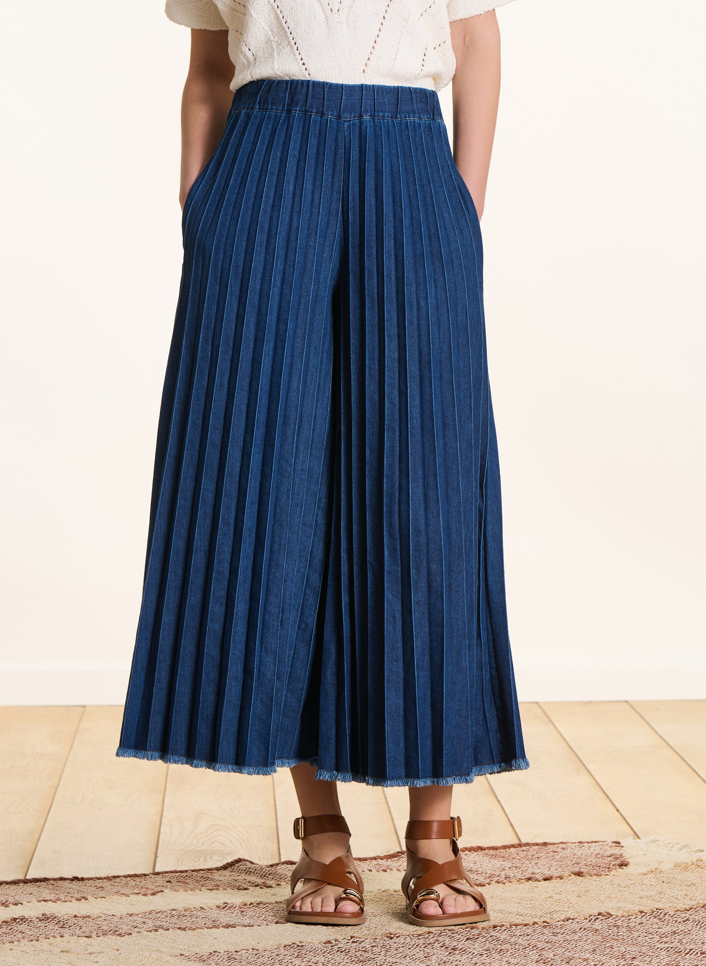 Pantalon large denim LA FEE MARABOUTEE