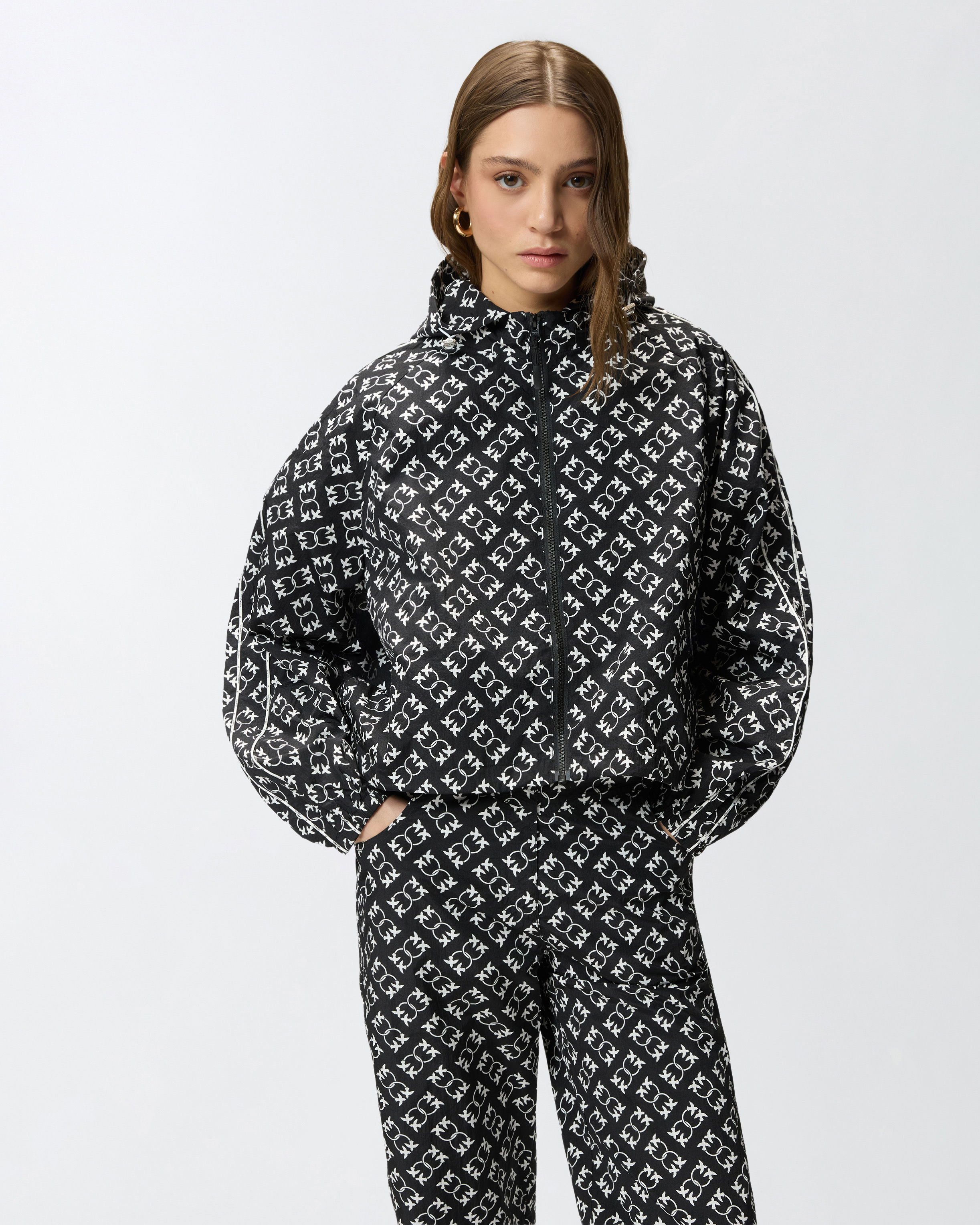 Veste de sport avec logo love birds all-over PINKO Multicolore