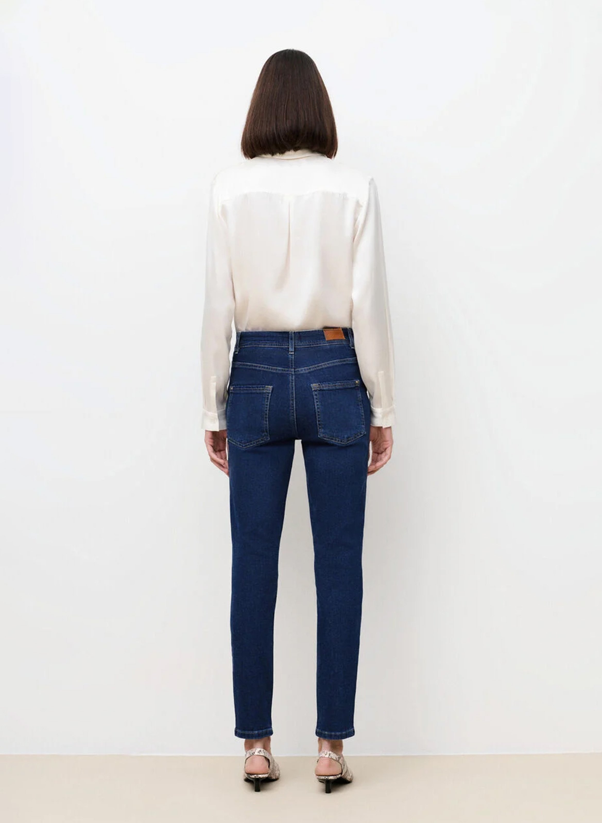 Cotton-blend straight jeans CAROLL Blue
