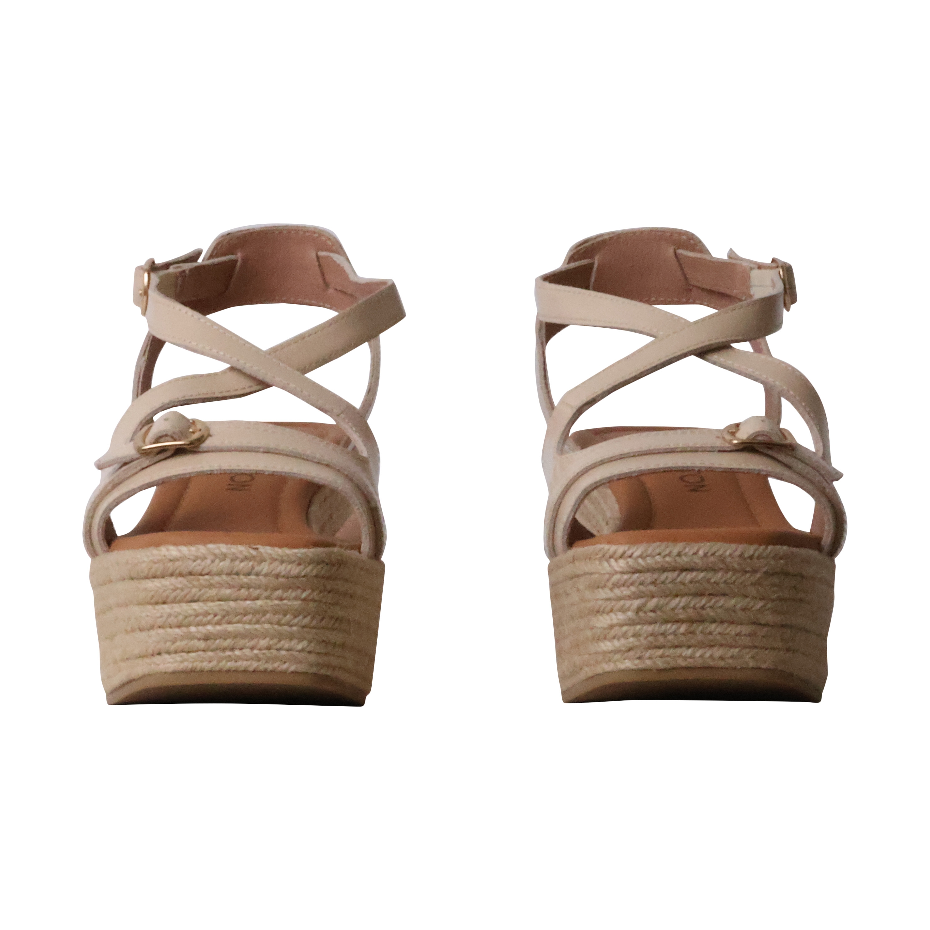 Napolie leather wedge sandals EMILIE KARSTON Beige
