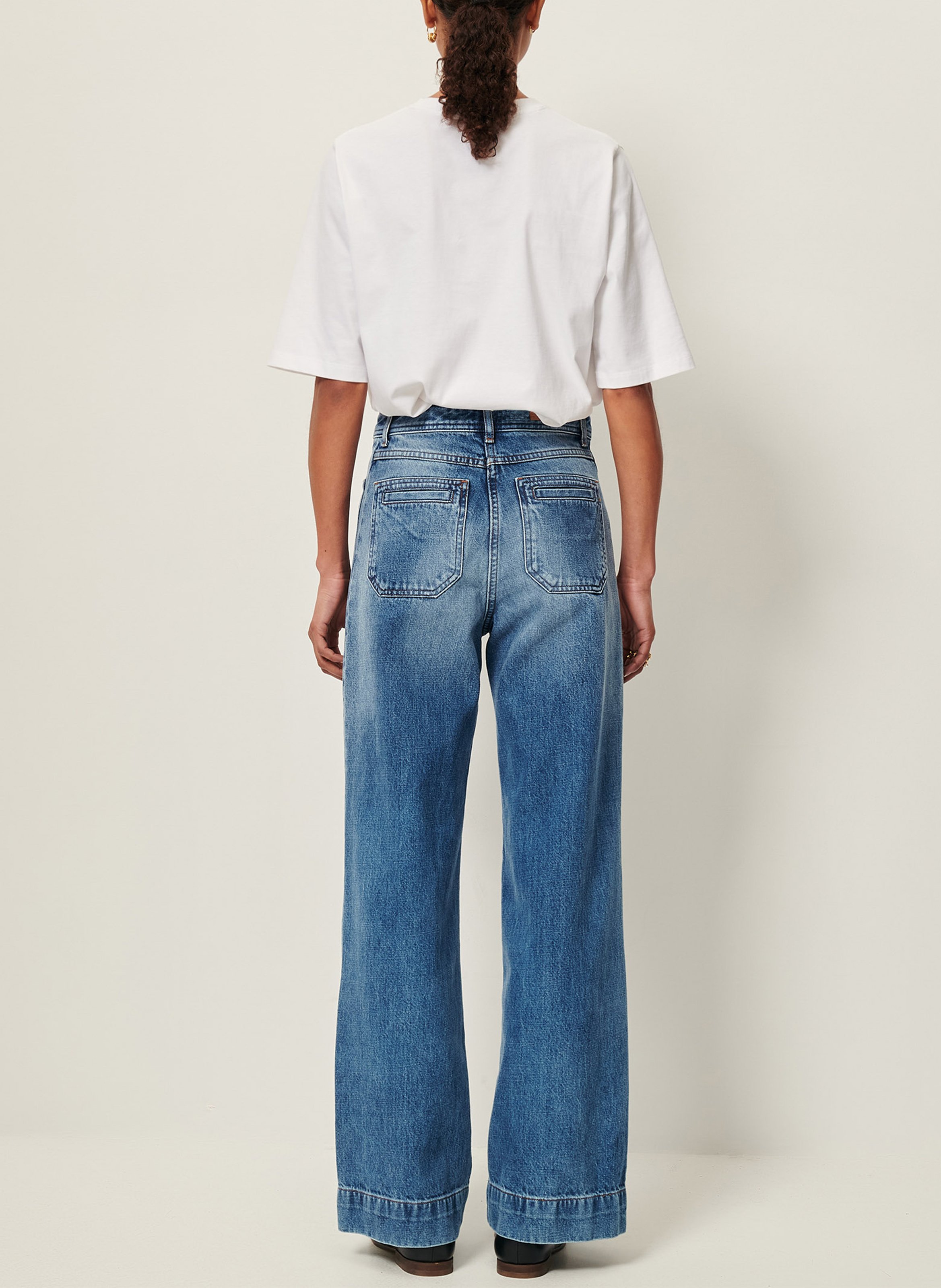 High-rise flared jeans SESSUN Blue