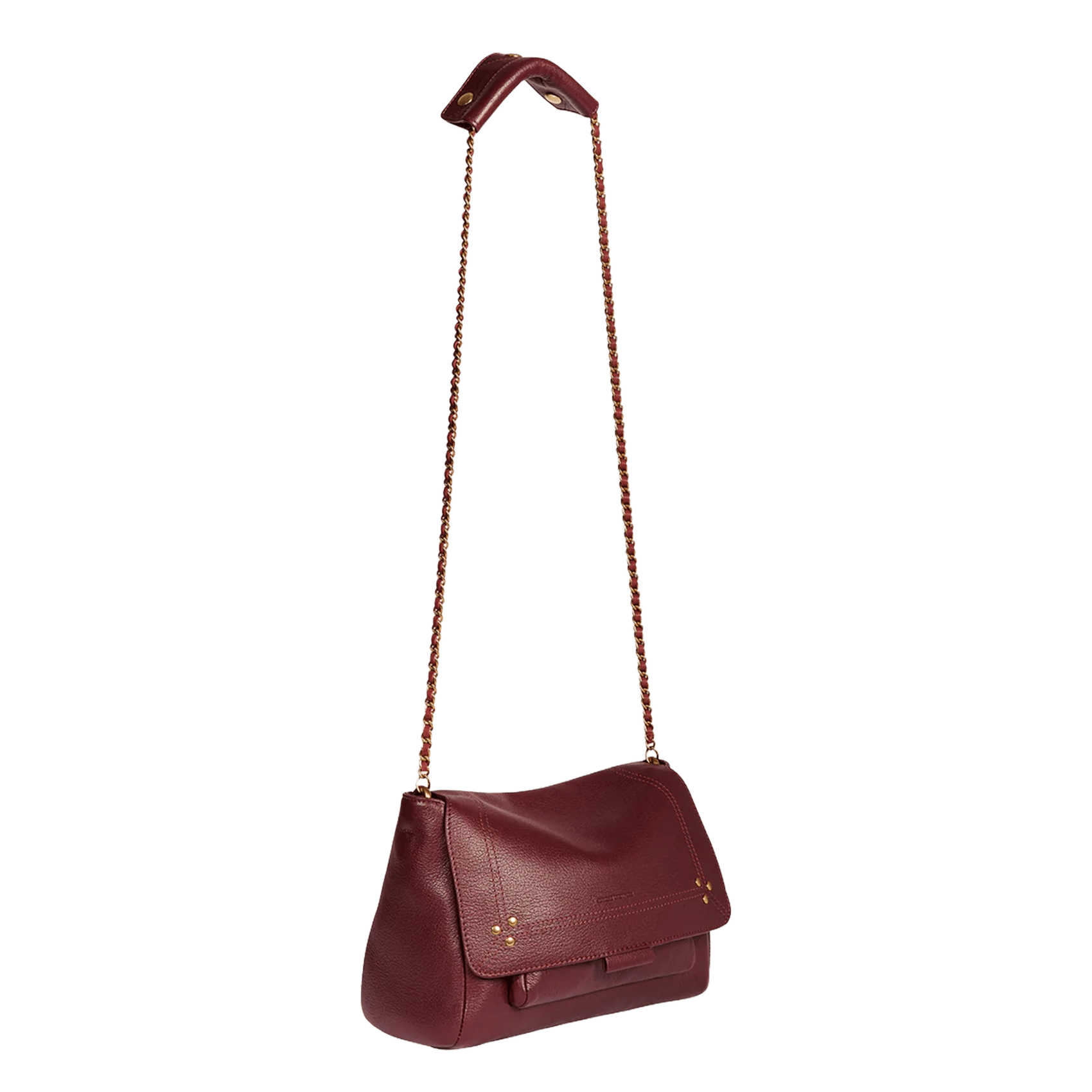 Leather messenger bag JEROME DREYFUSS Red