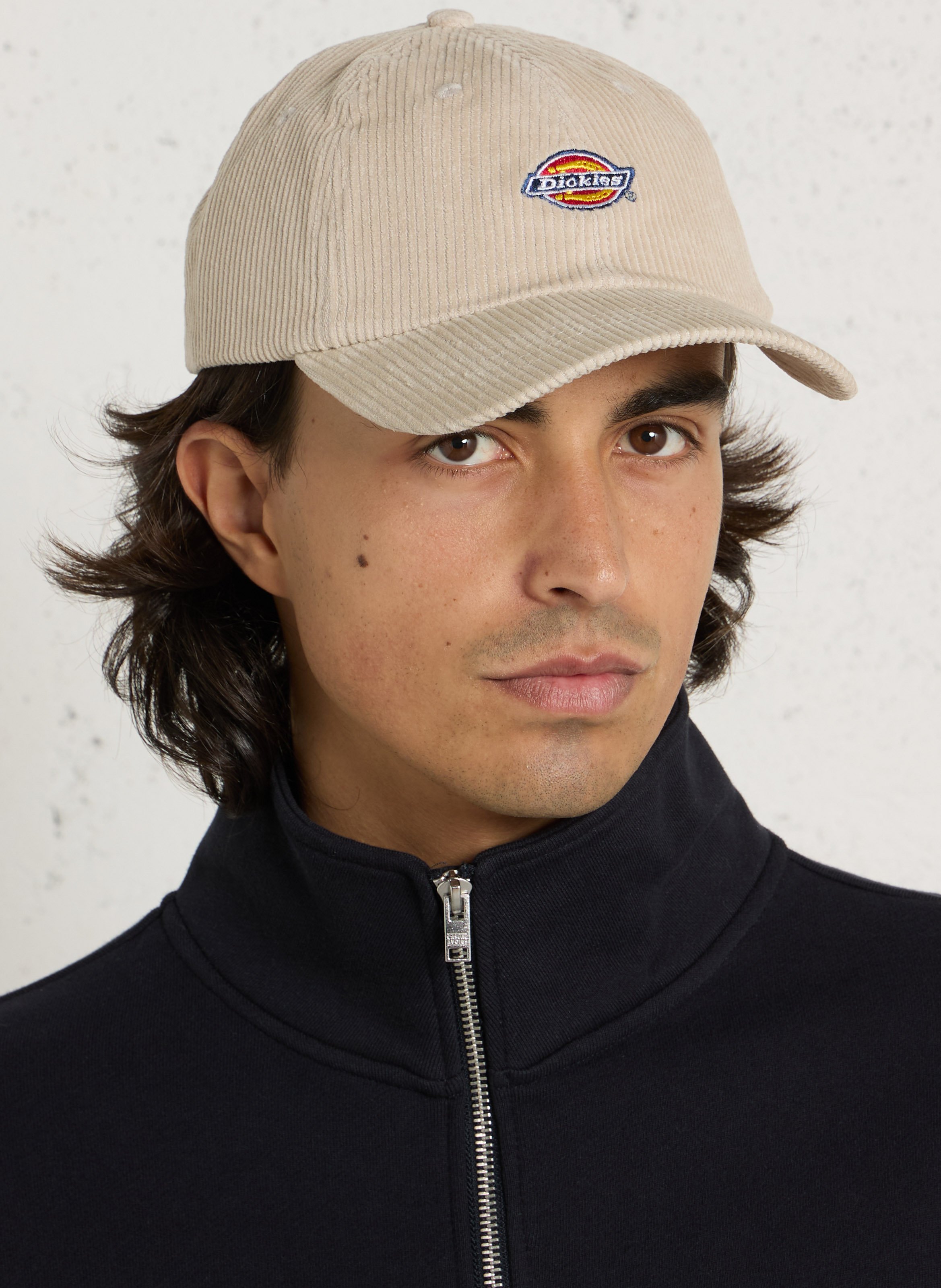 Embroidered corduroy cap DICKIES Grey