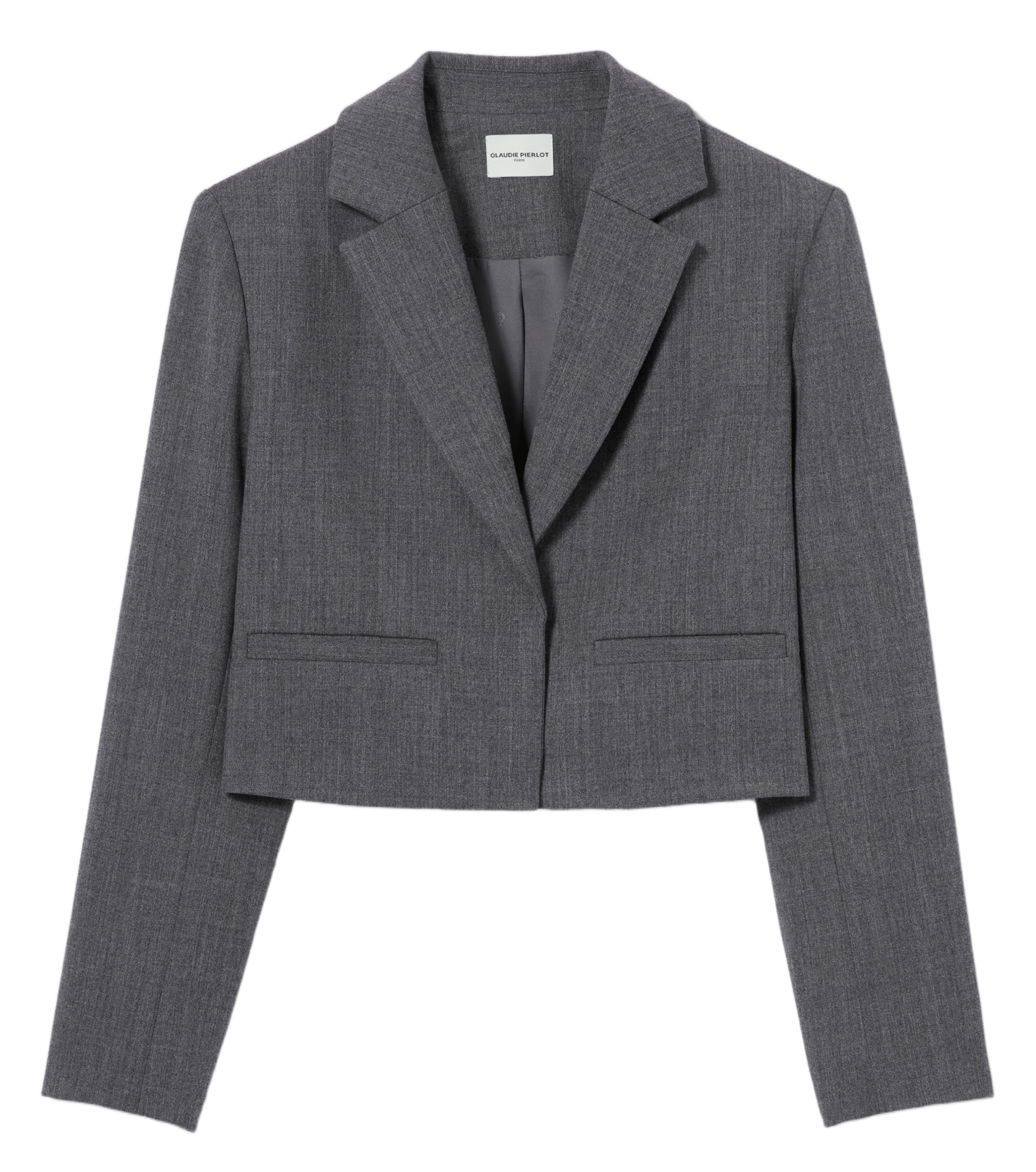Gerade geschnittener Wollblazer CLAUDIE PIERLOT Grau