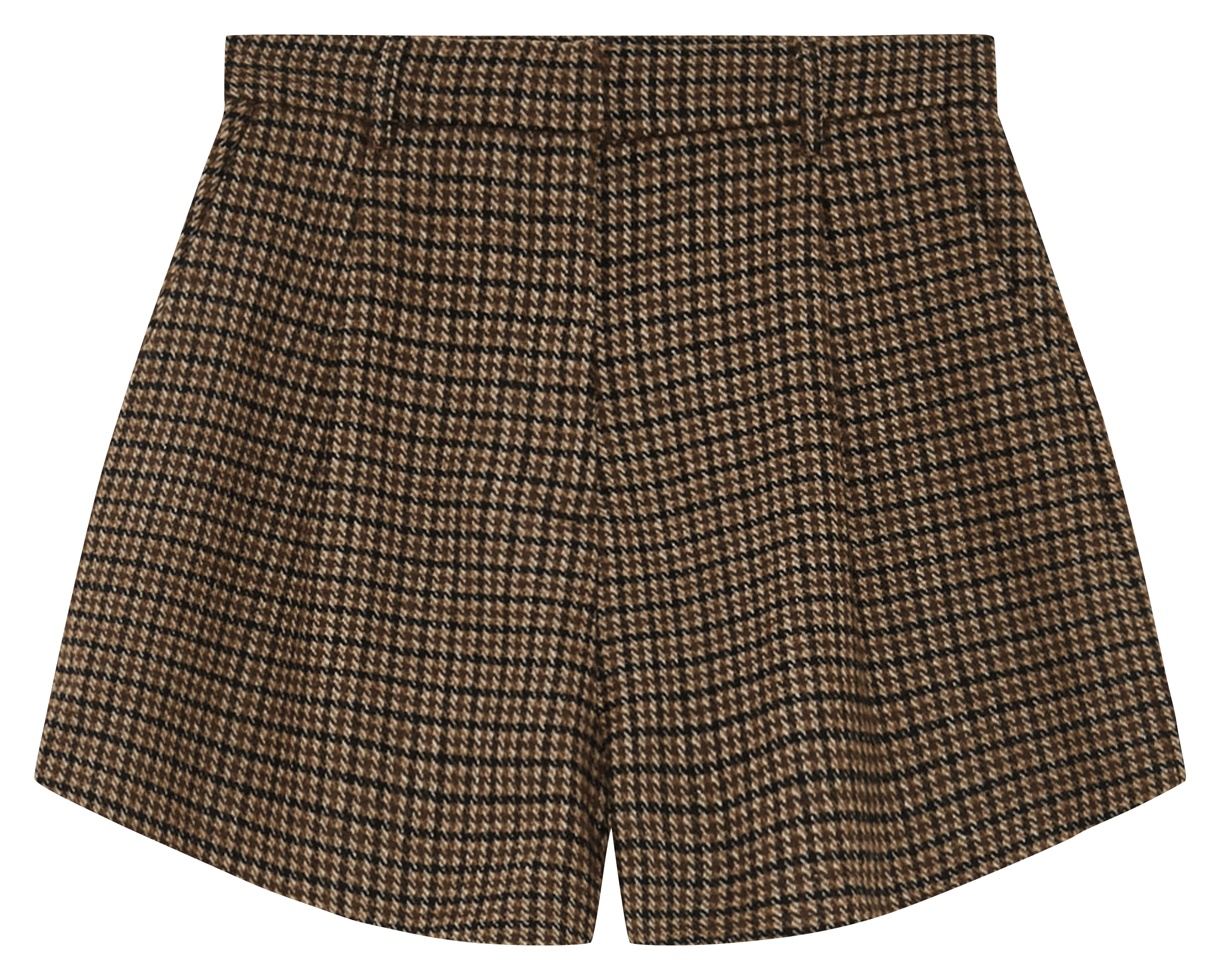 Rechte, geruite short GRACE ET MILA Bruin