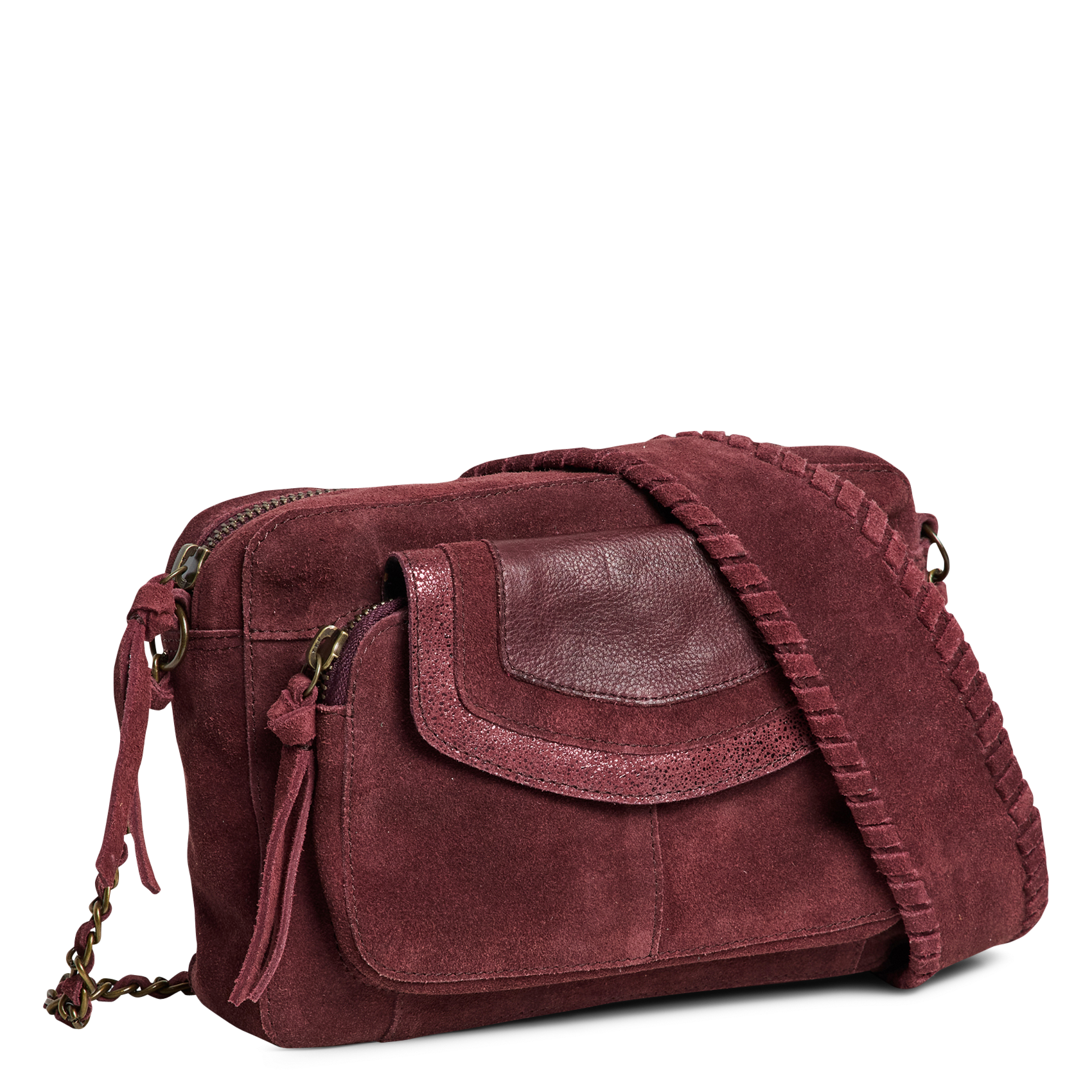 Sac bandoulière en cuir PIECES