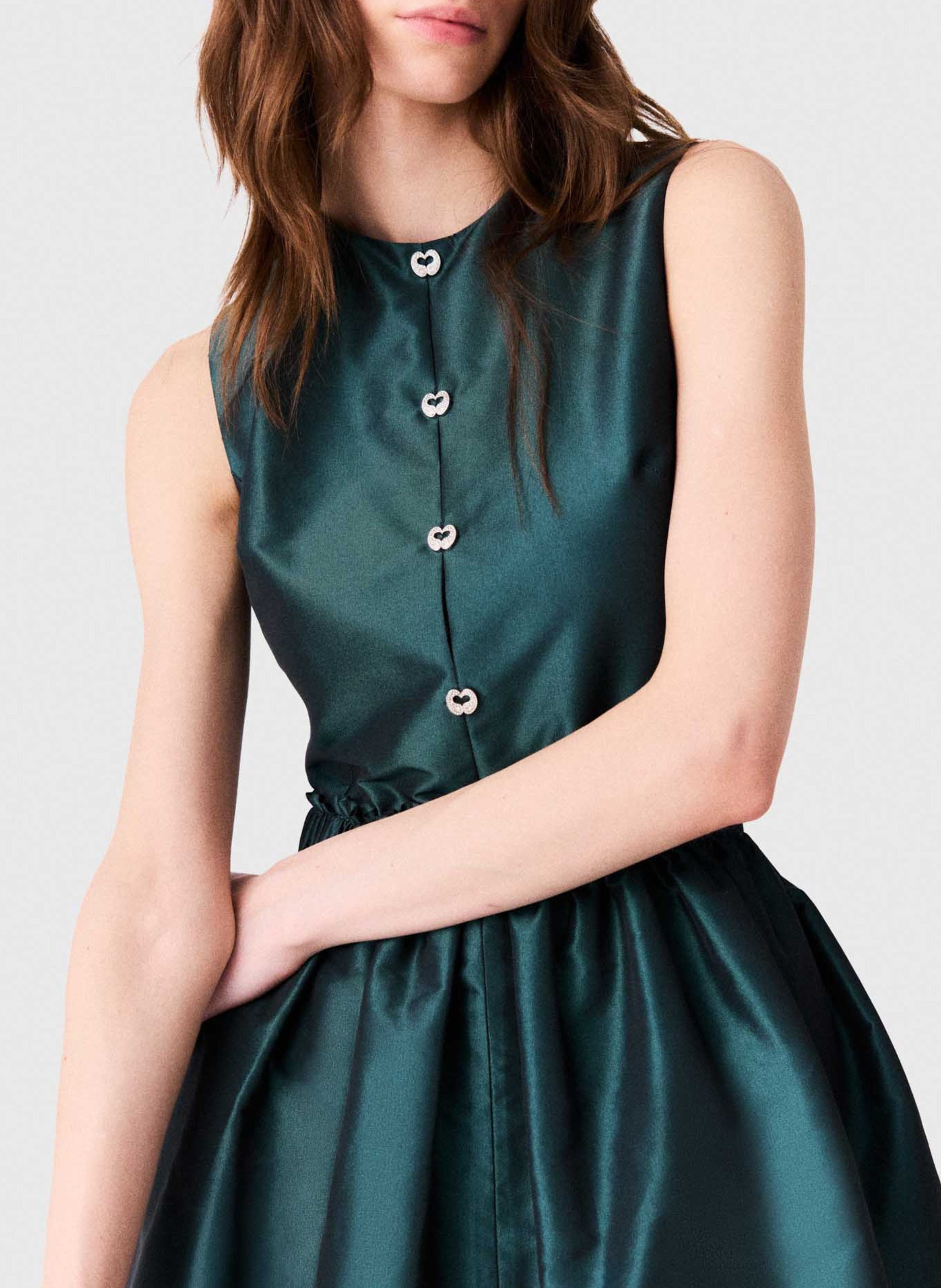 Robe courte col rond MAJE Vert