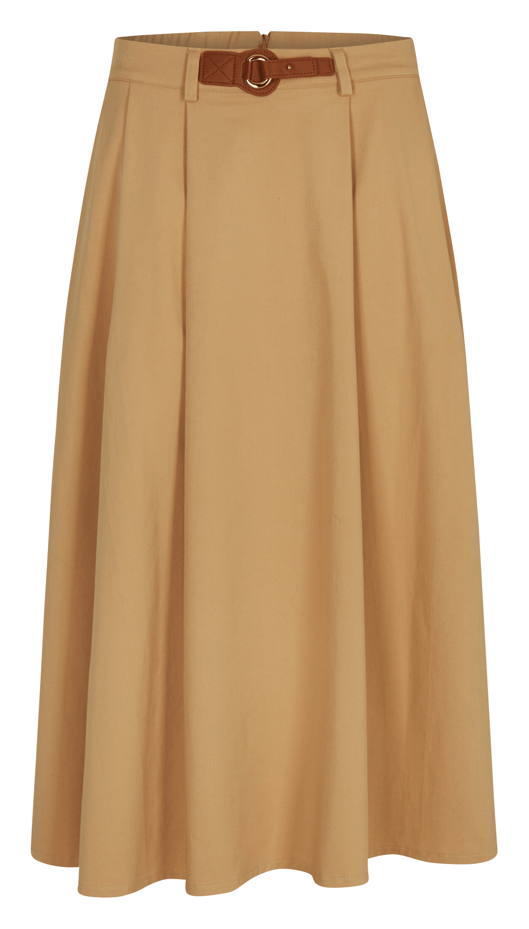 Jupe midi évasée  MORGAN Beige