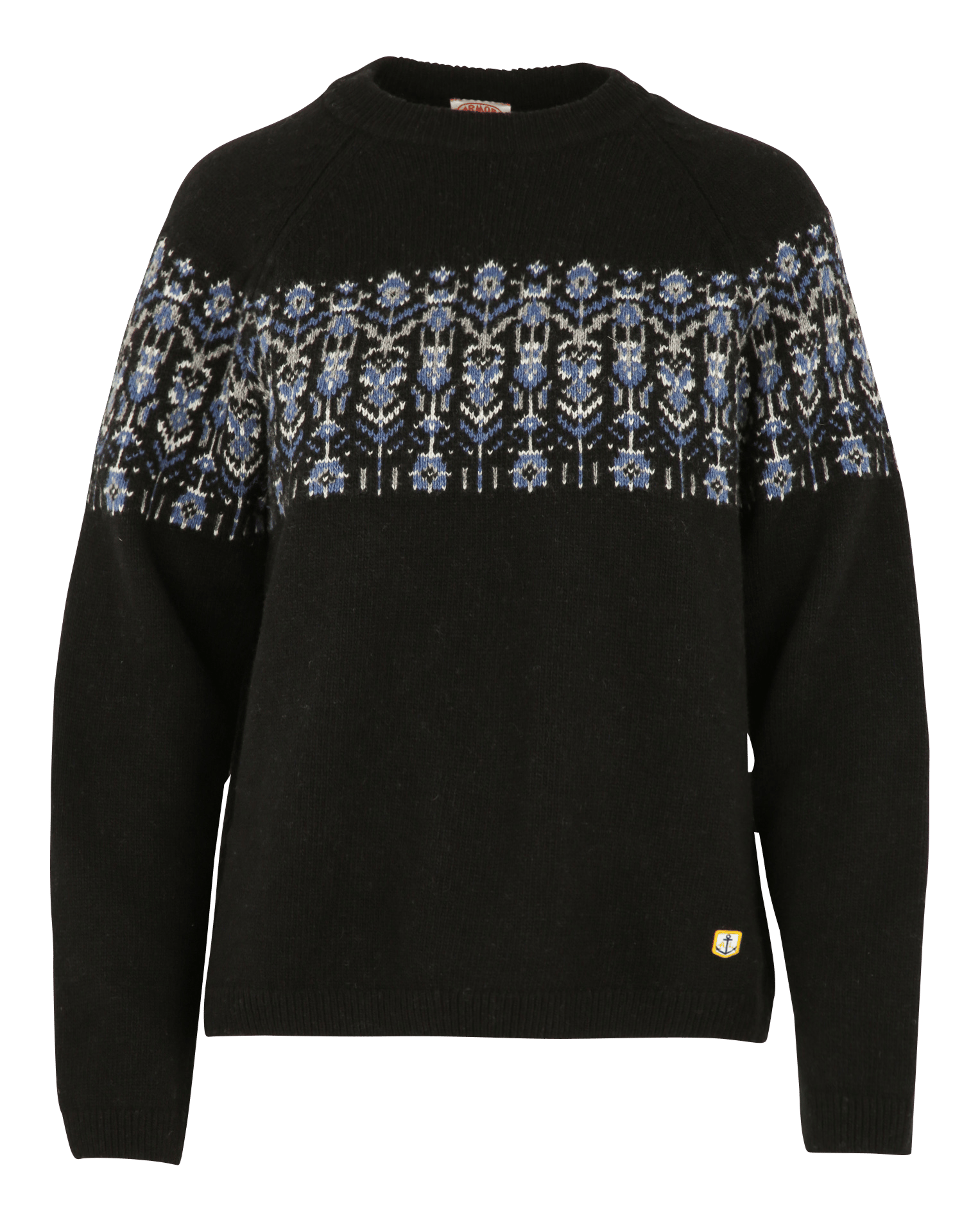 Pull col rond en laine mélangée ARMOR LUX Noir