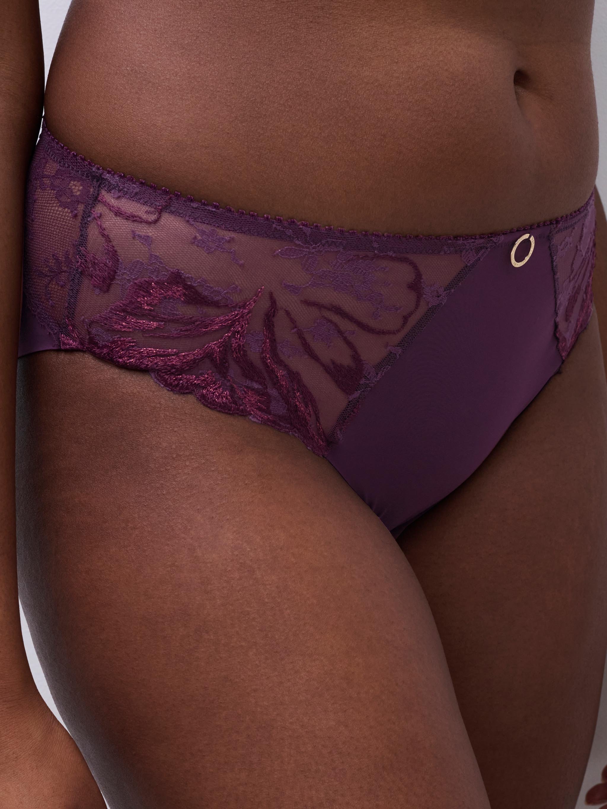 Floral Embroidered Culottes CHANTELLE Purple
