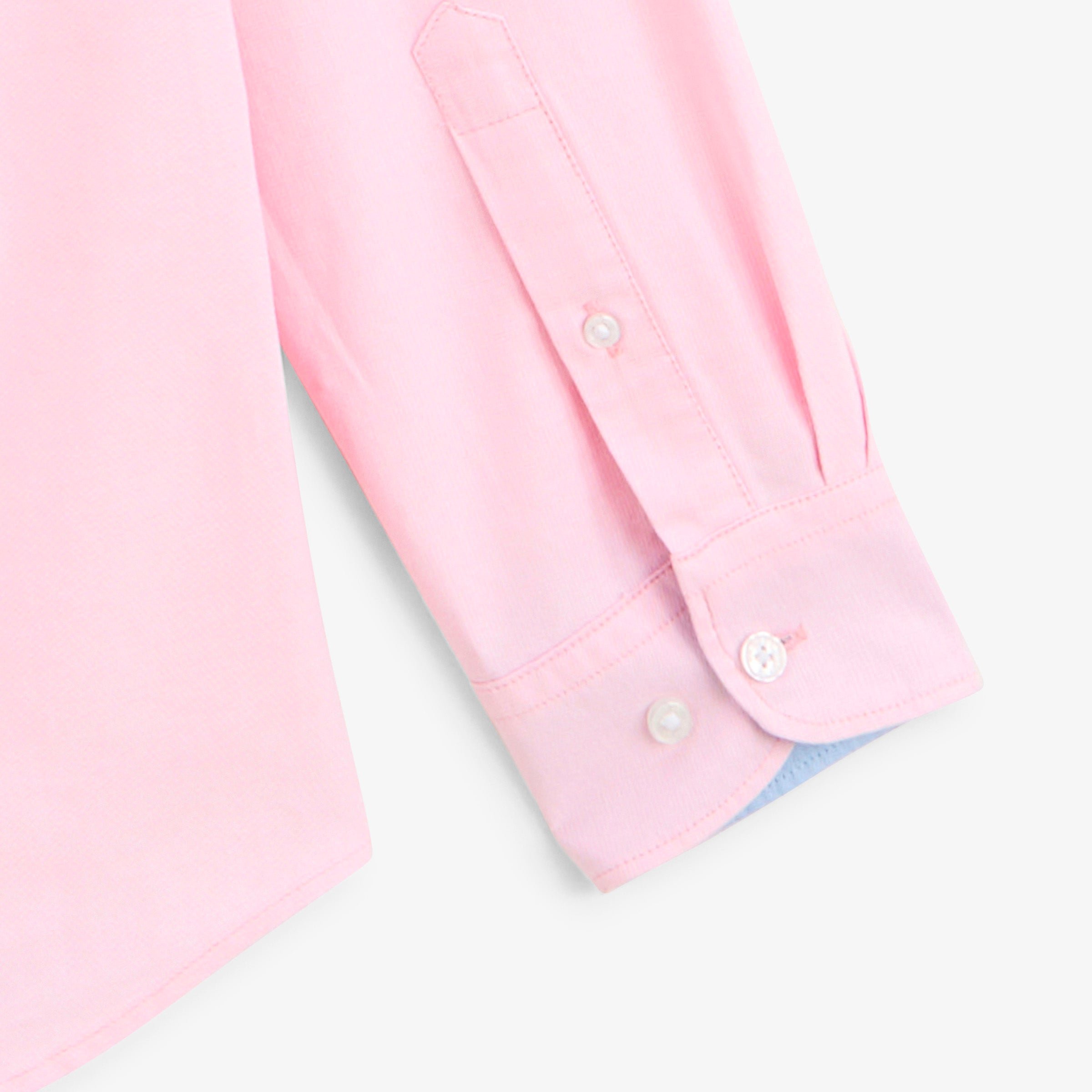 Long-sleeved Oxford shirt with pink belt SERGE BLANCO Pink