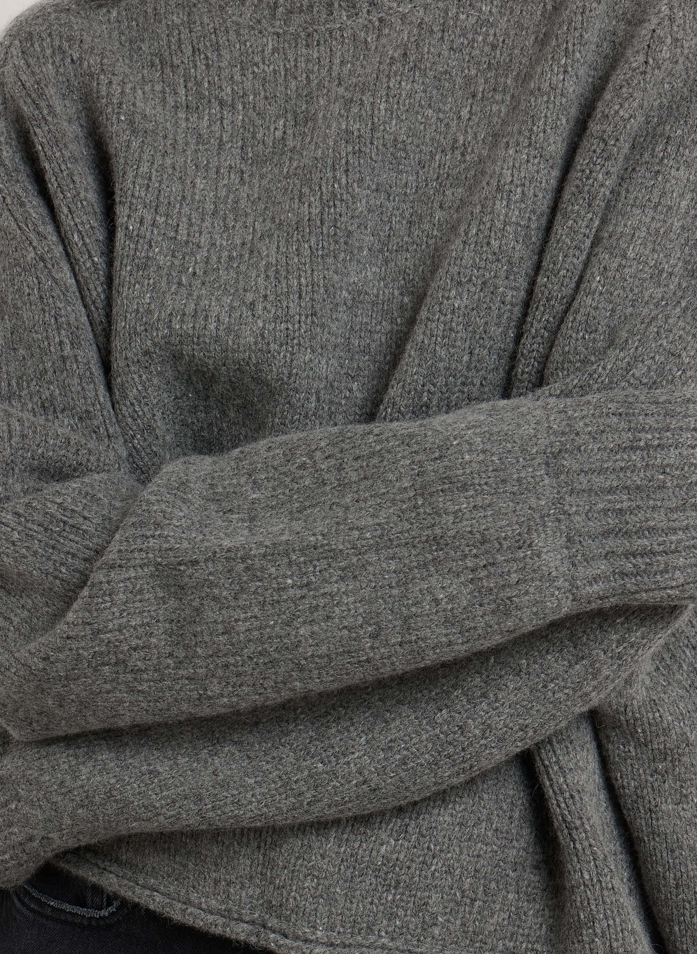 Round-neck wool-blend loose-fit sweater BELLEROSE Grey
