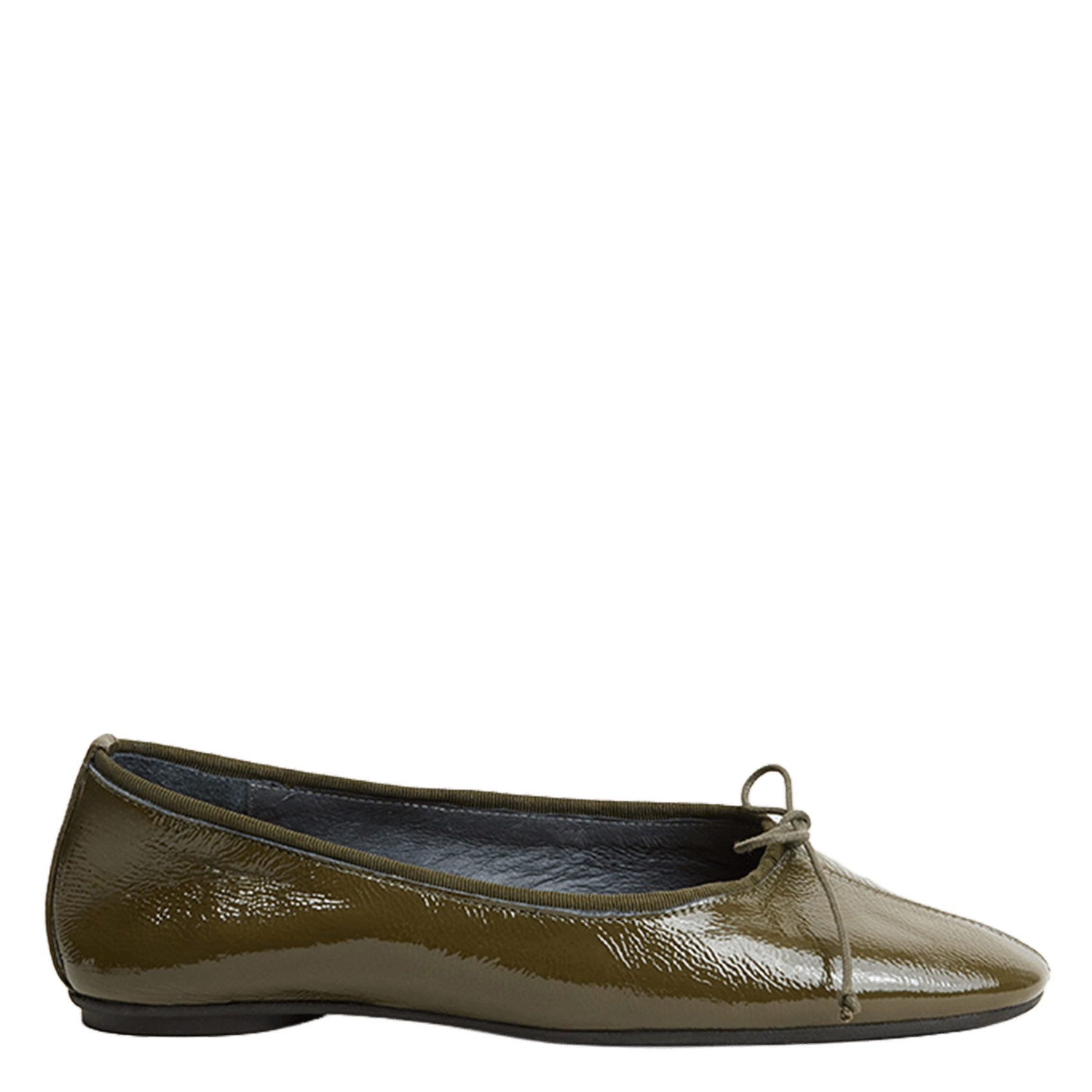 Leather ballet pumps JONAK Khaki