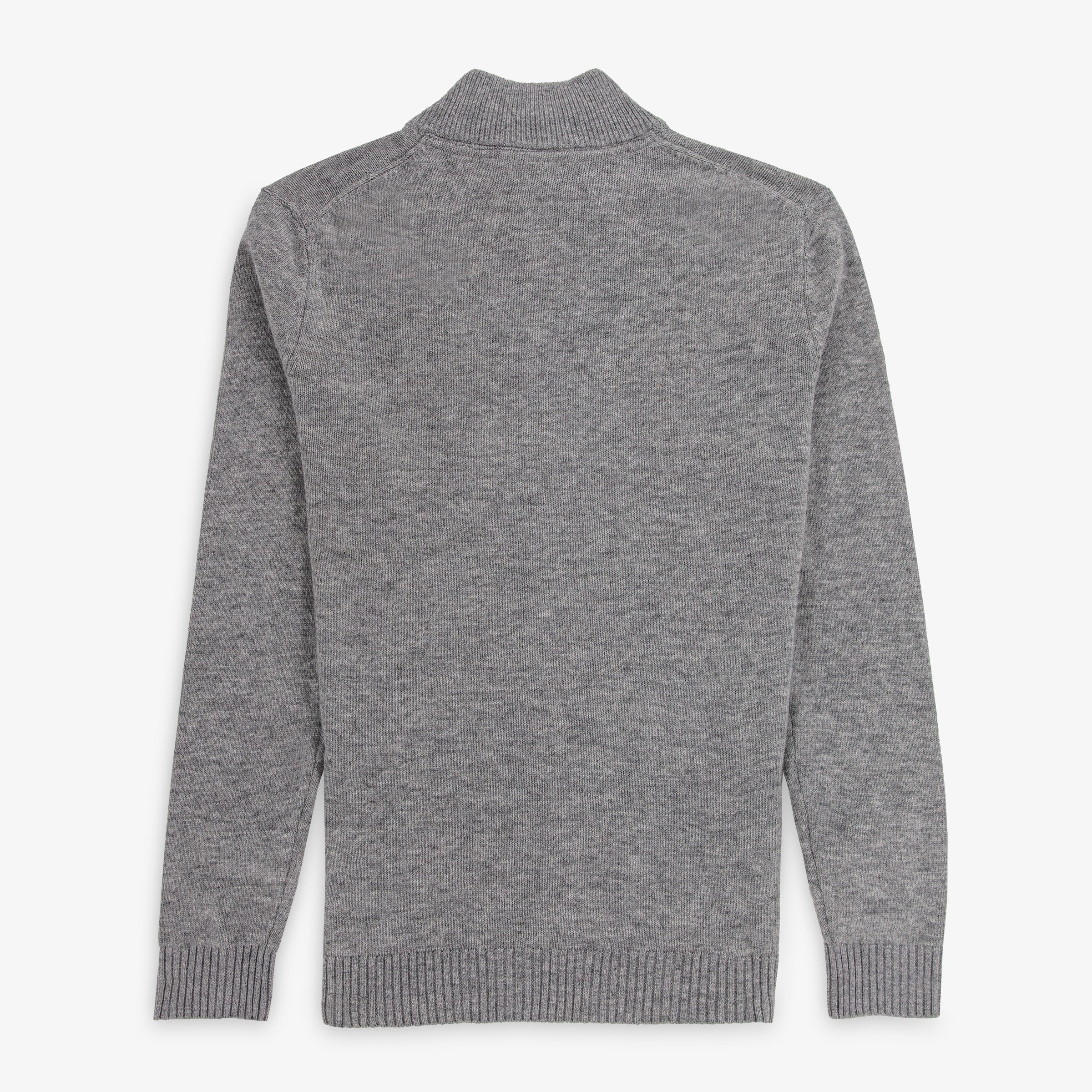 Zip-up high-neck sweater in a wool blend SERGE BLANCO Grey