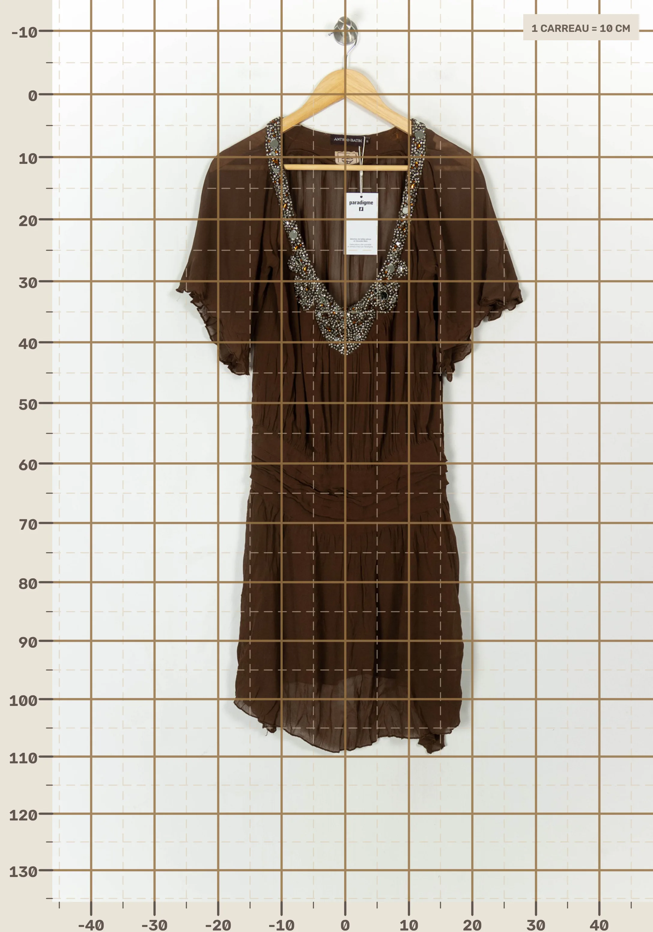 Short & midi dress ANTIK BATIK - Seconde Main Brown