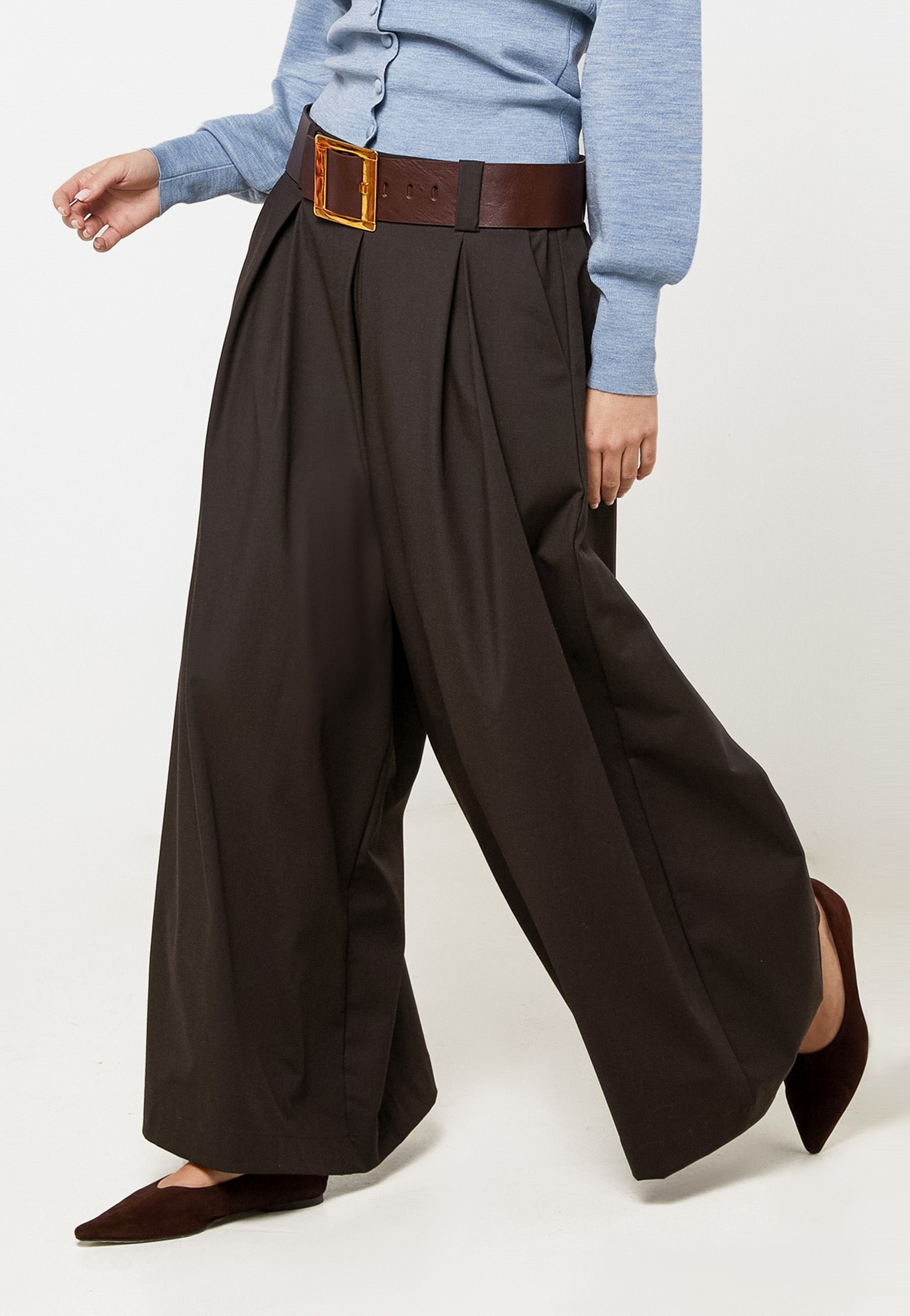 Wide-leg pants RODIER Brown