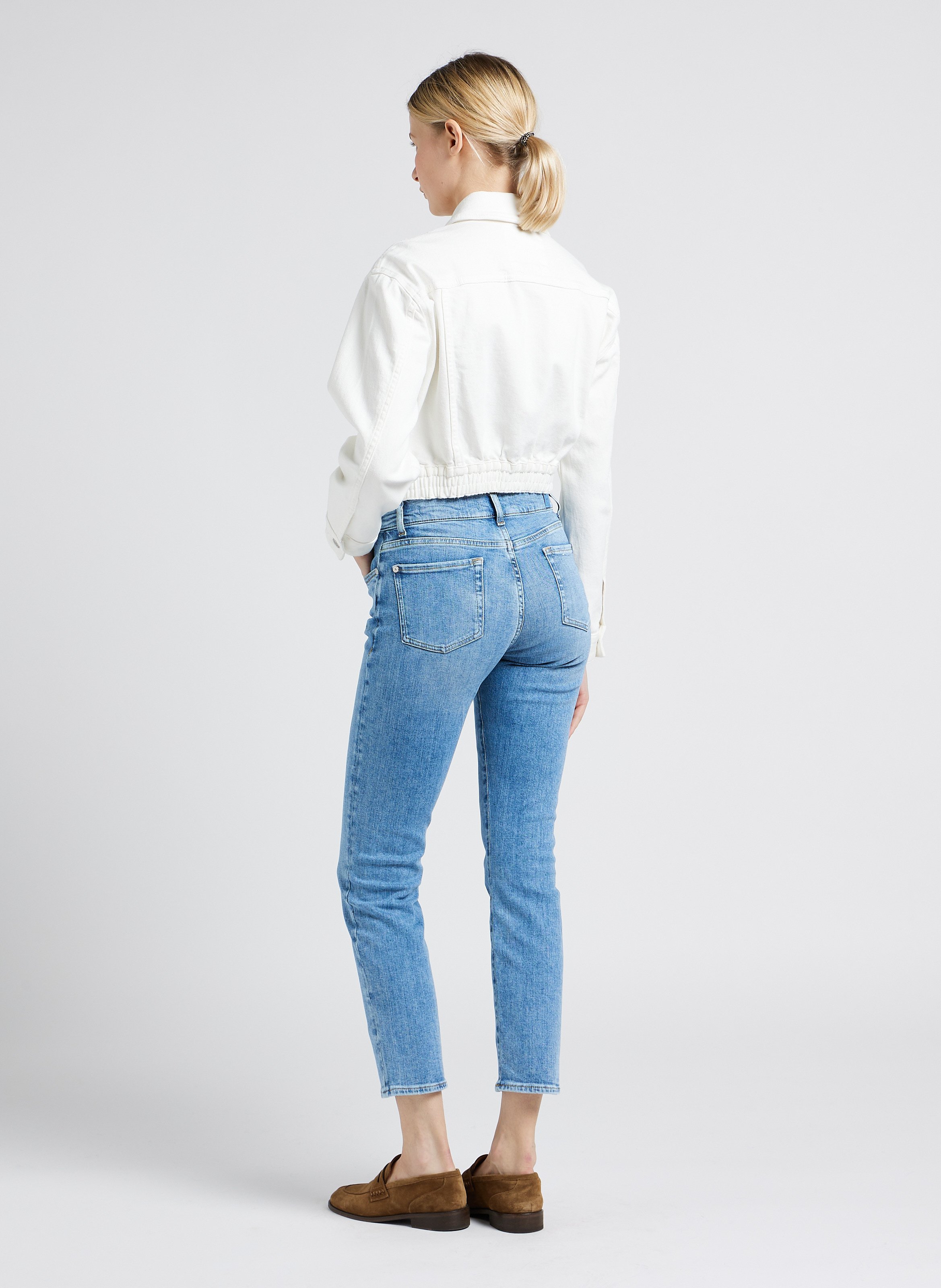 Veste en jean courte en coton mélangé  MICHAEL KORS Beige