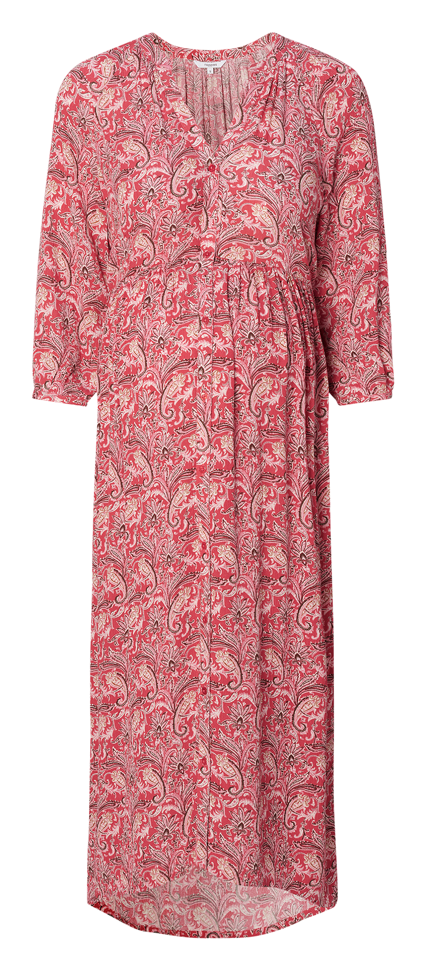 Langes Schwangerschaftskleid mit Print NOPPIES Rot