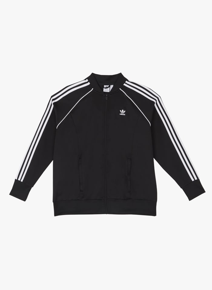 Jacke mit College Kragen und Drei Streifen Dekor in Schwarz