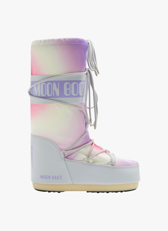 Bottes de neige a lacets Argent