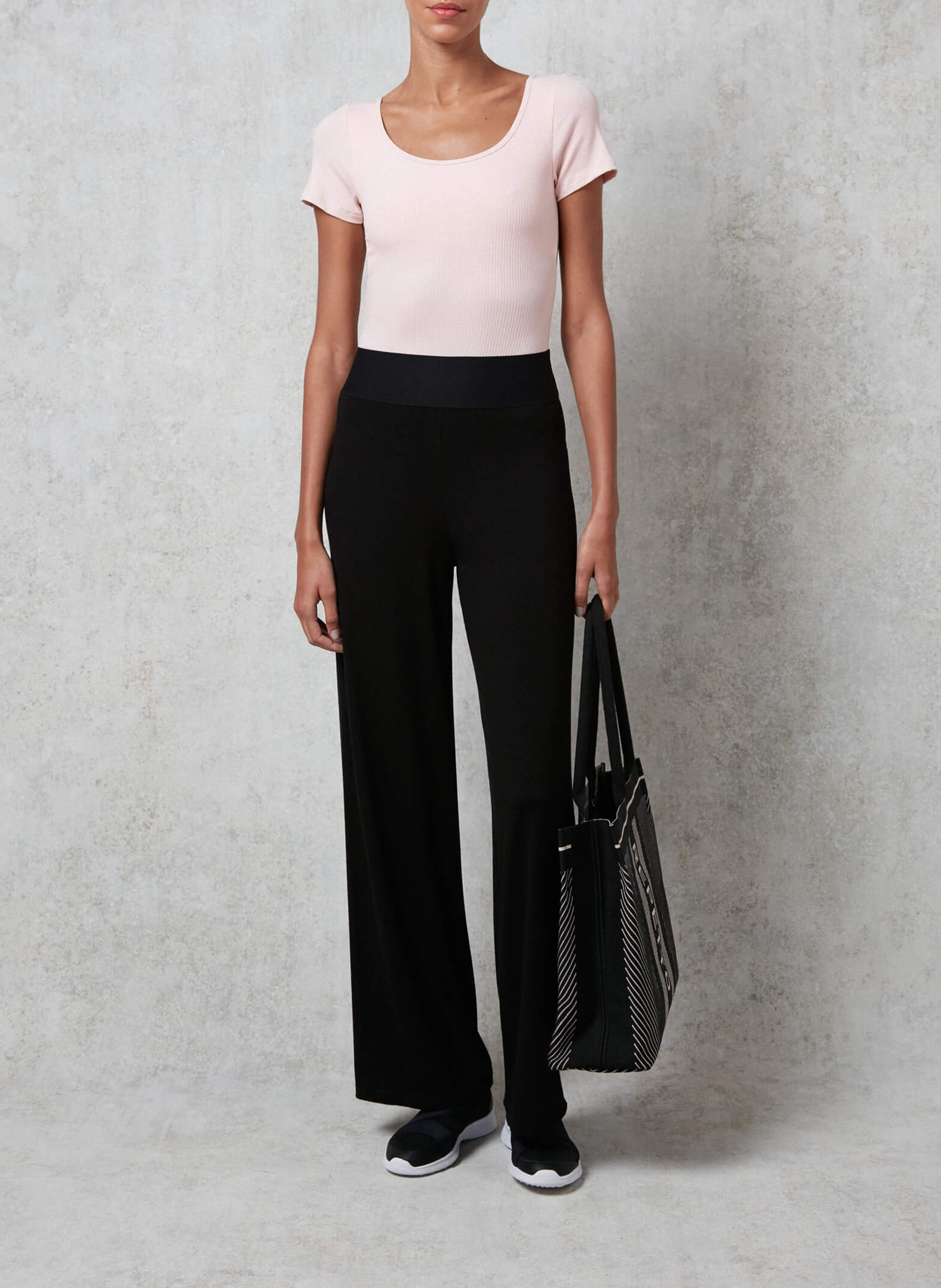 Wijde broek met hoge taille REPETTO Zwart