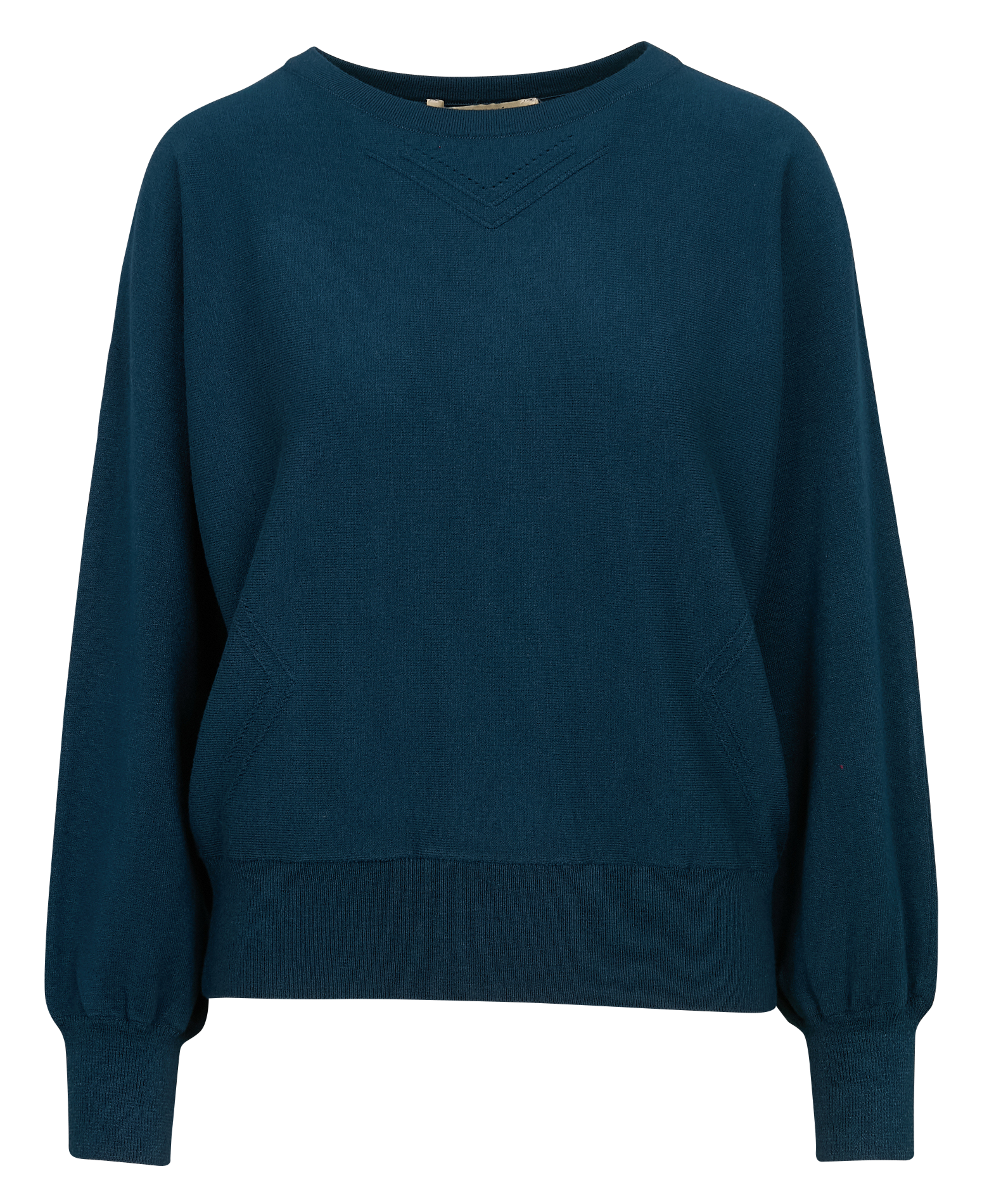 Gerader Strickpullover mit Rundhalsausschnitt LA FEE MARABOUTEE Blau