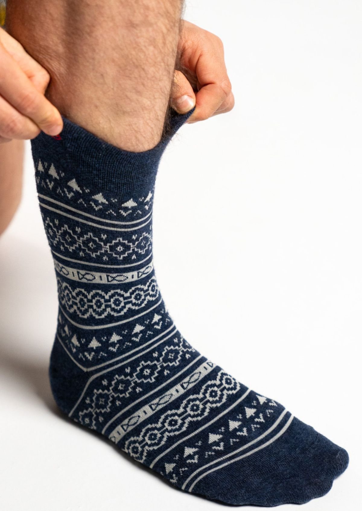 Combed cotton jacquard socks BILLYBELT Blue