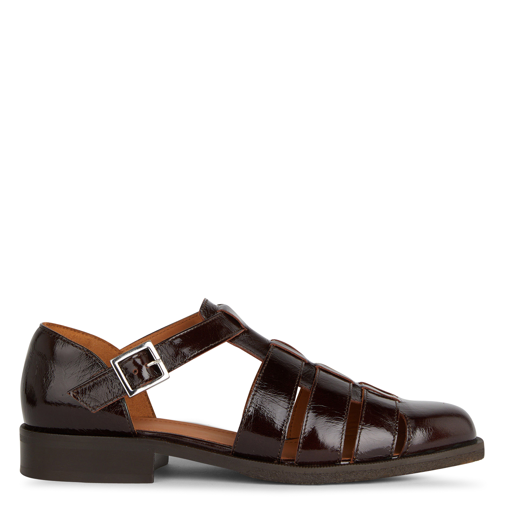 Patent leather jelly sandals BILLI BI Brown
