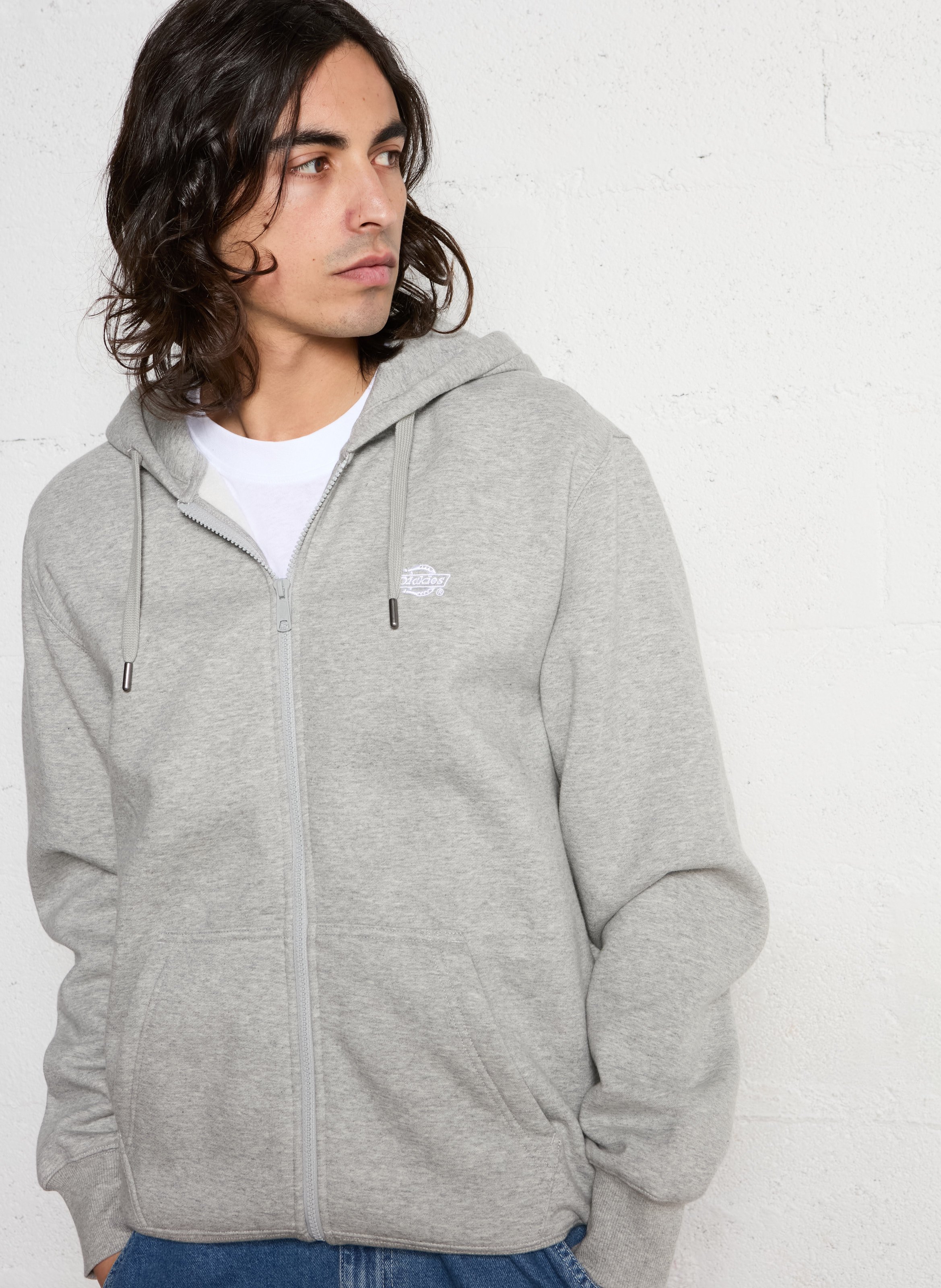 Hoodie met kangoeroezak en lange mouwen DICKIES Grijs