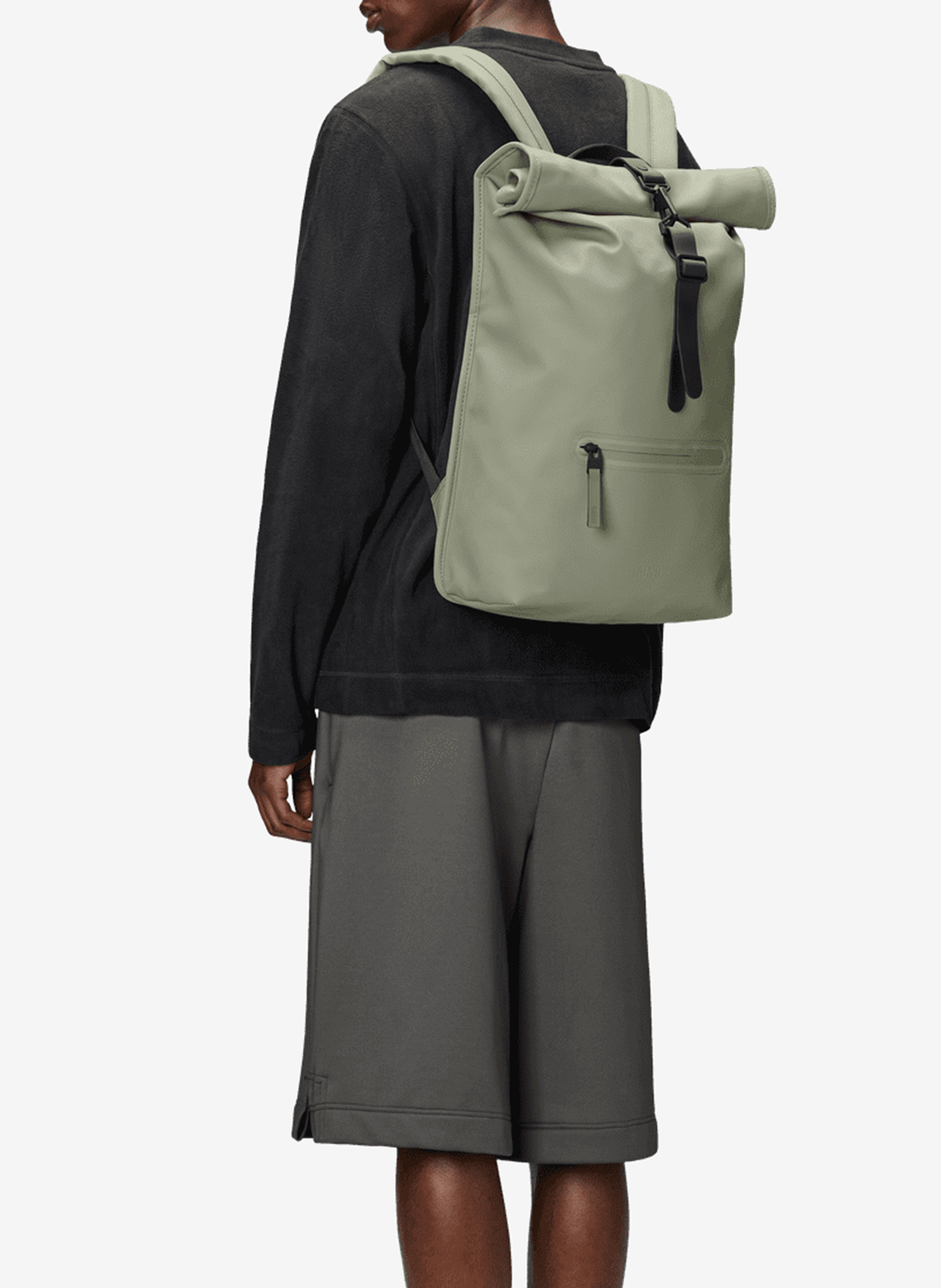 Waterproof backpack RAINS Green