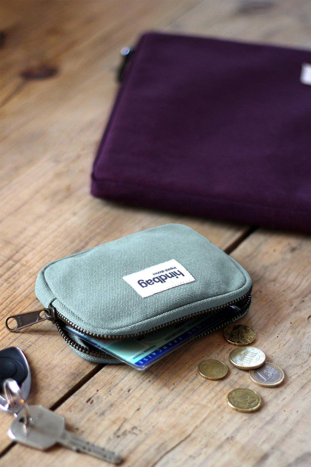 Cotton coin purse HINDBAG Green
