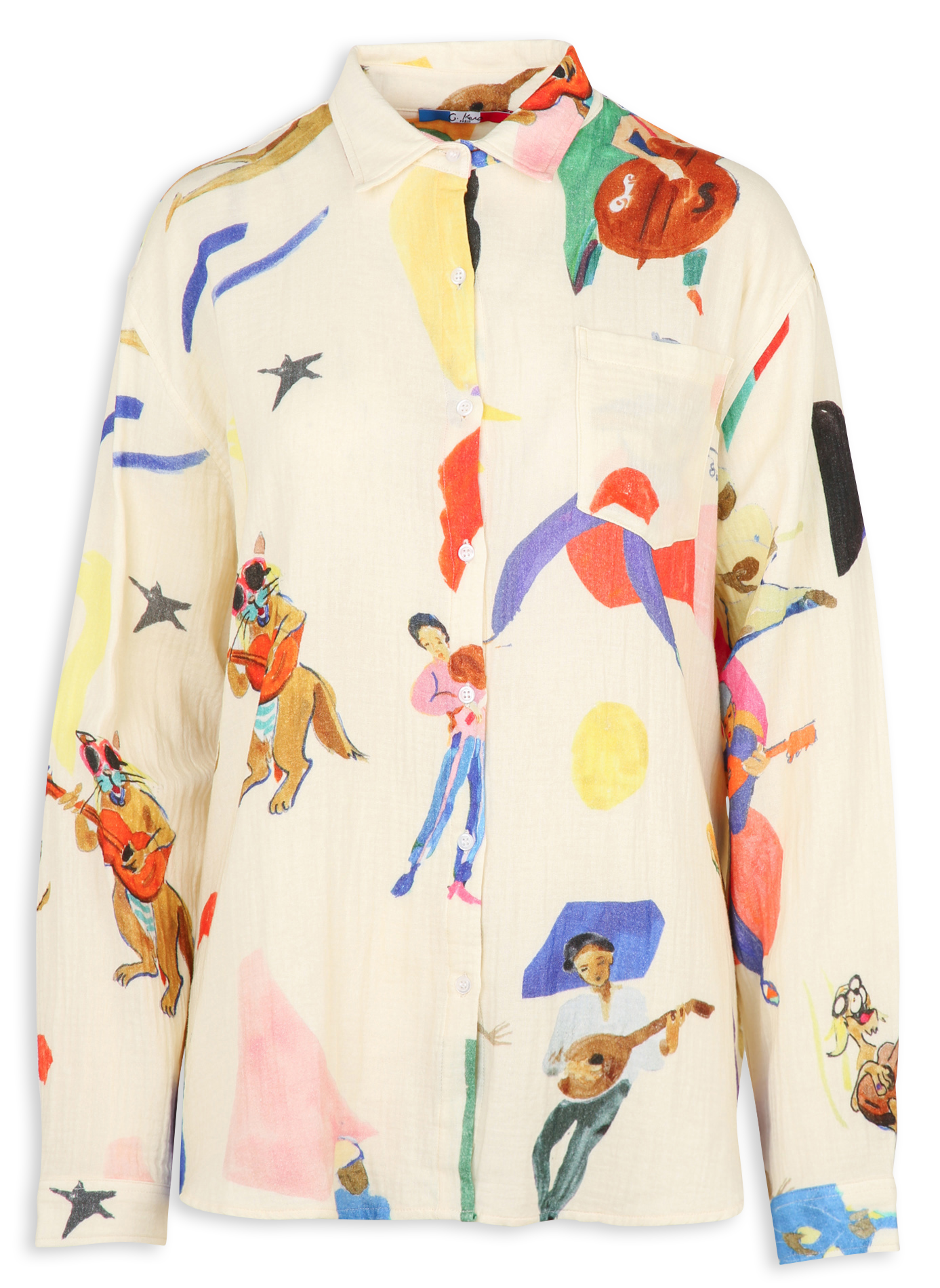 Capri plain oversized shirt G.KERO Multicolored