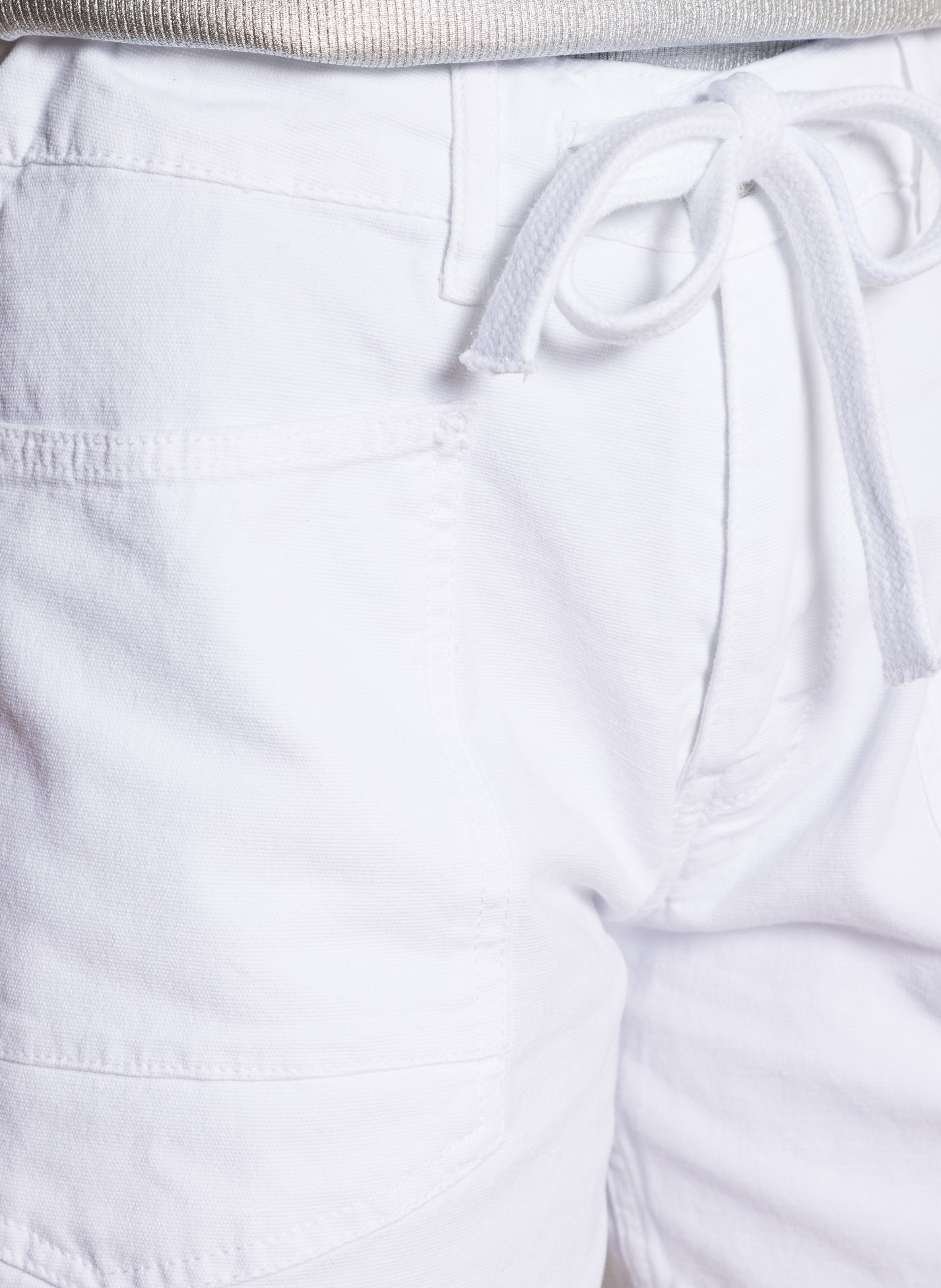 Wide-leg cotton-blend shorts LE TEMPS DES CERISES White