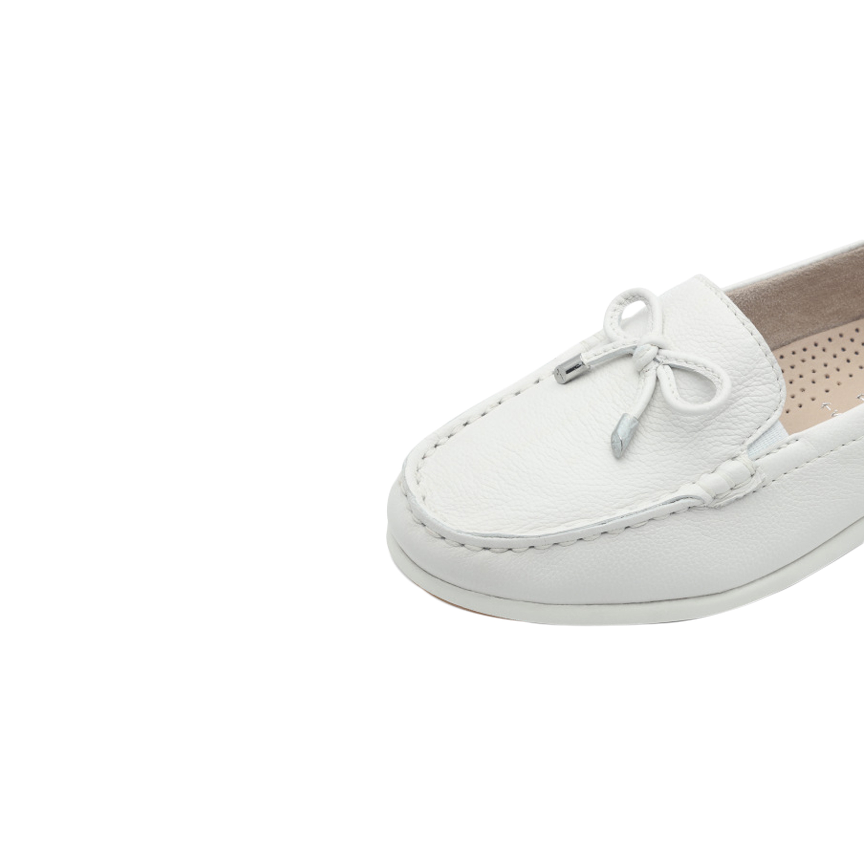 Leather loafers TAMARIS White