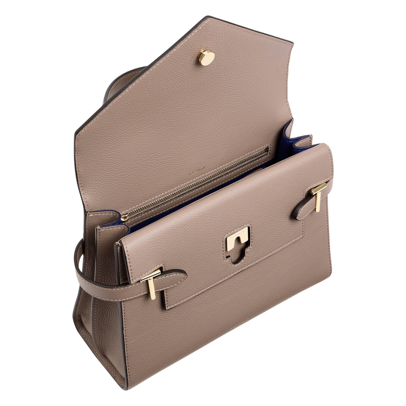 Sac bandoulière en cuir LE TANNEUR Gris