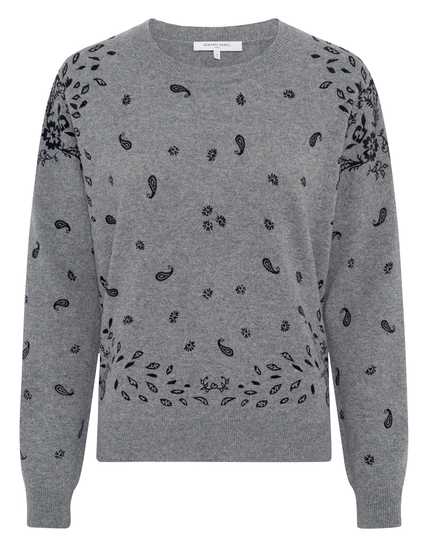 Kasjmier trui met opstaande kraag GERARD DAREL Grijs