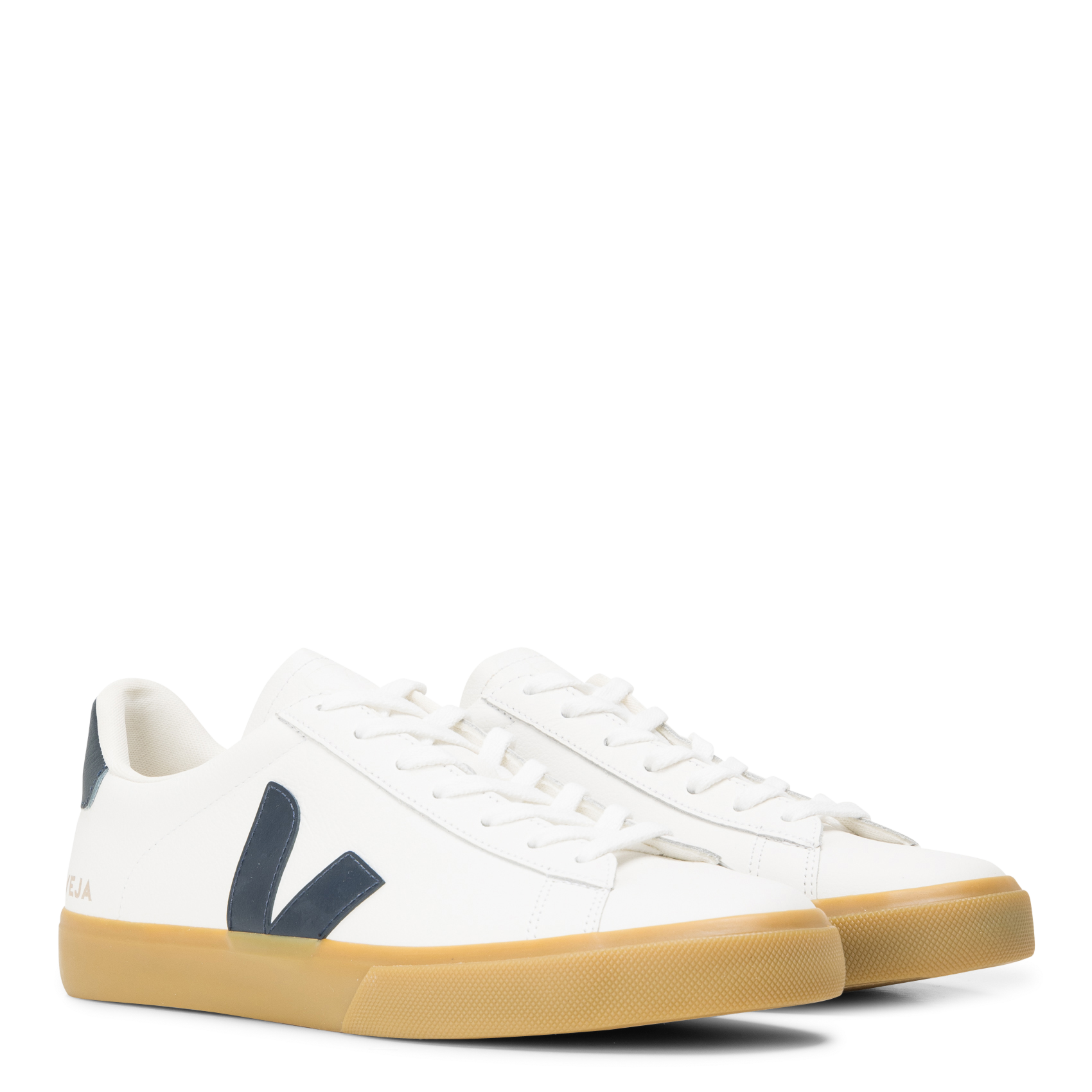 Low-top dual-material sneakers VEJA White