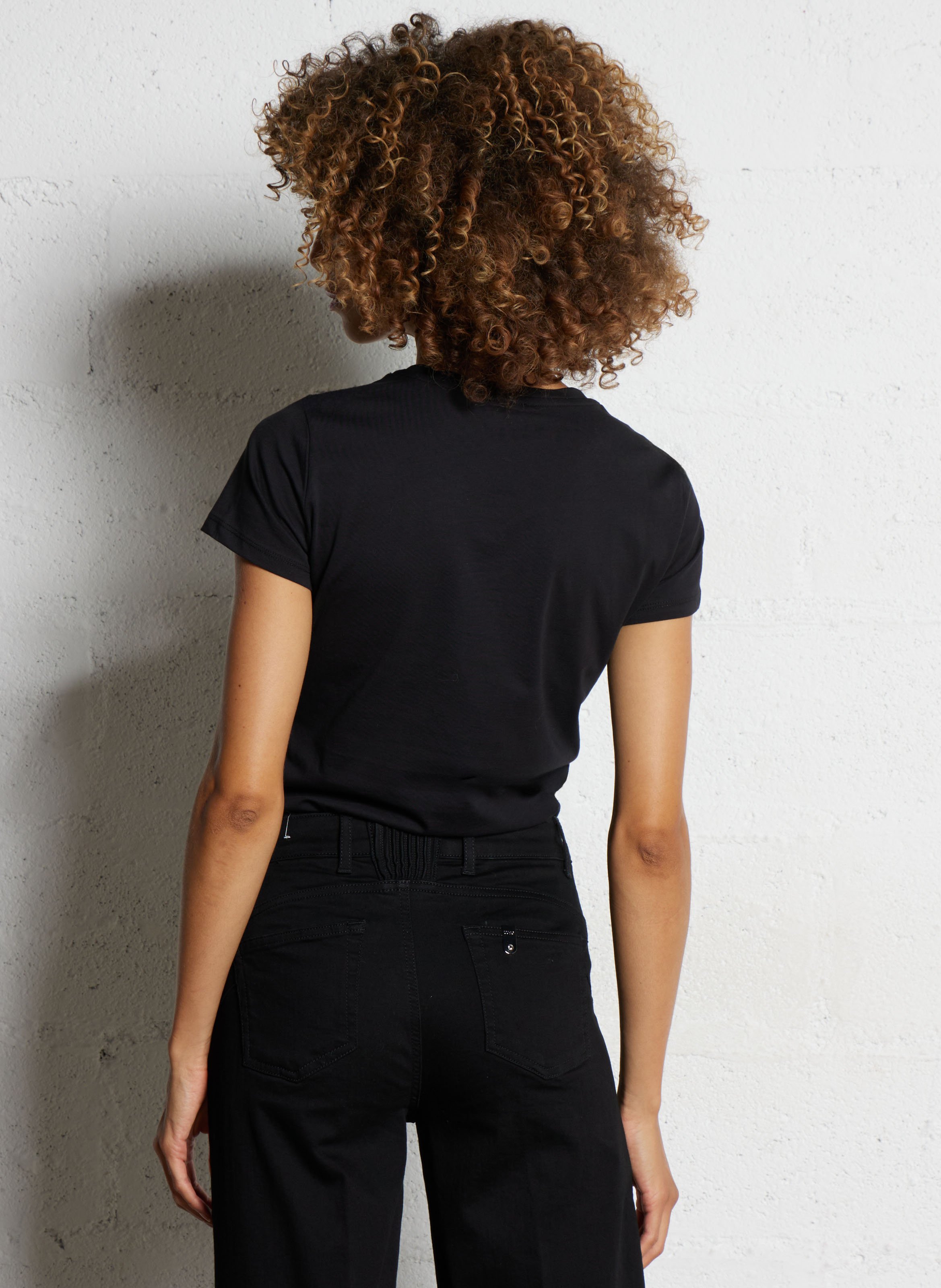 Camiliday round-neck sleeveless cotton top LIU JO Black