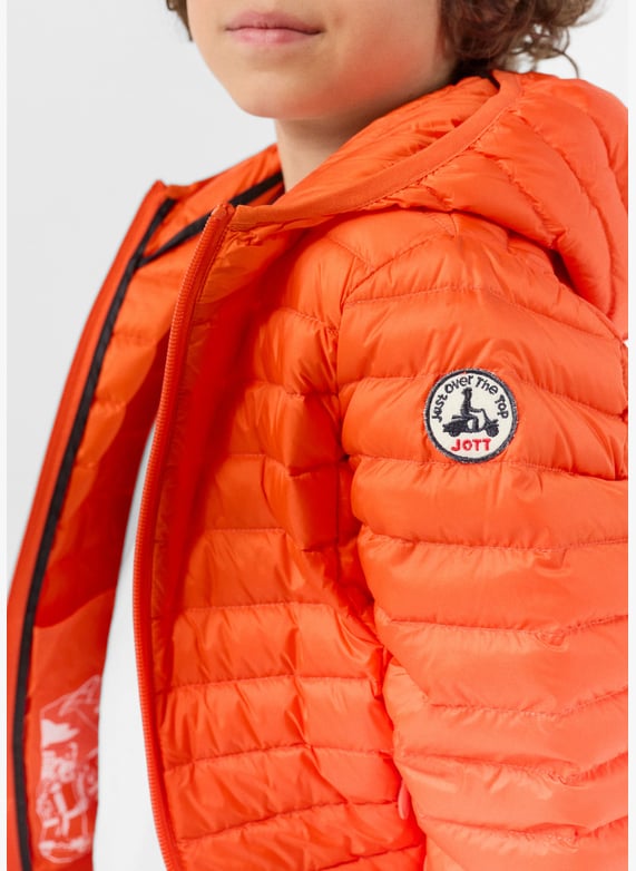 Doudoune légère à capuche enfant hugo Rouge feu Jott Enfant