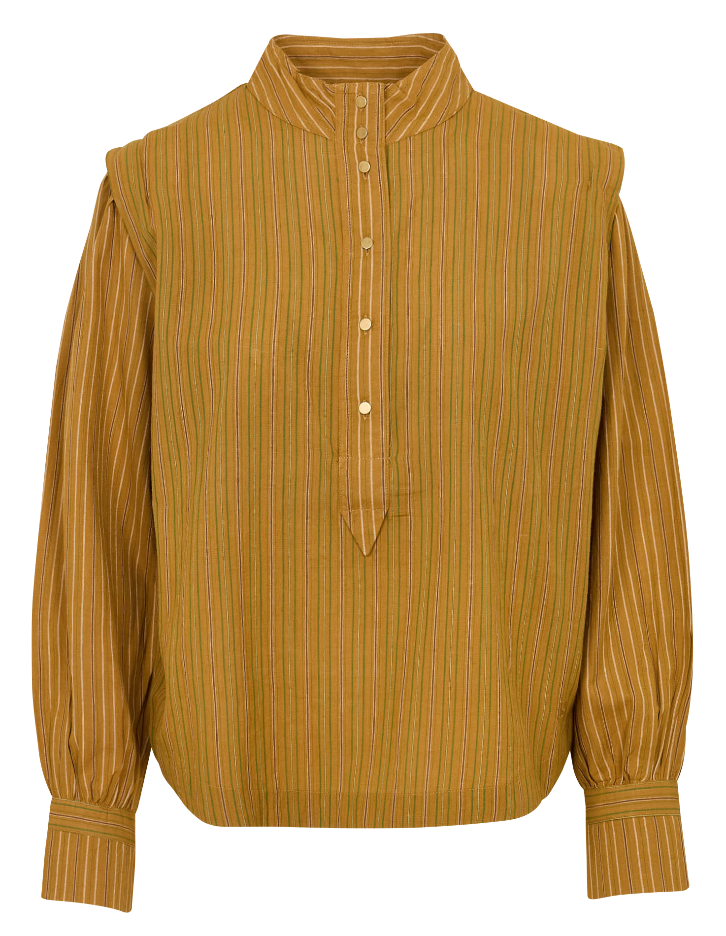 Gestreept overhemd LEON & HARPER Bruin