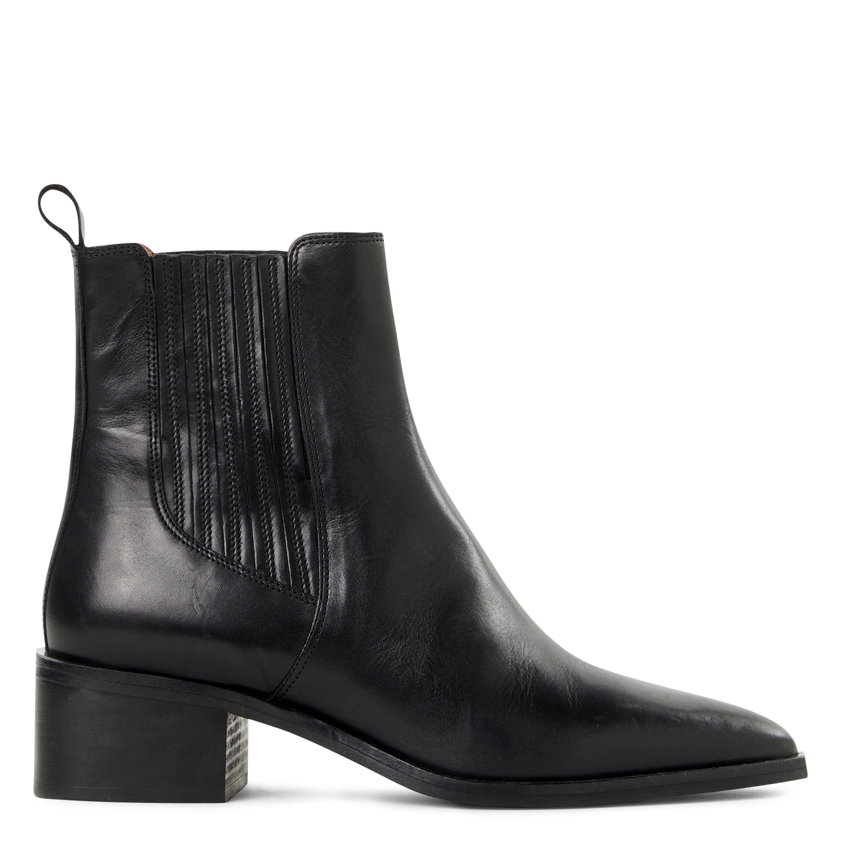 Metallic leather ankle boots  SAISON 1865 Black