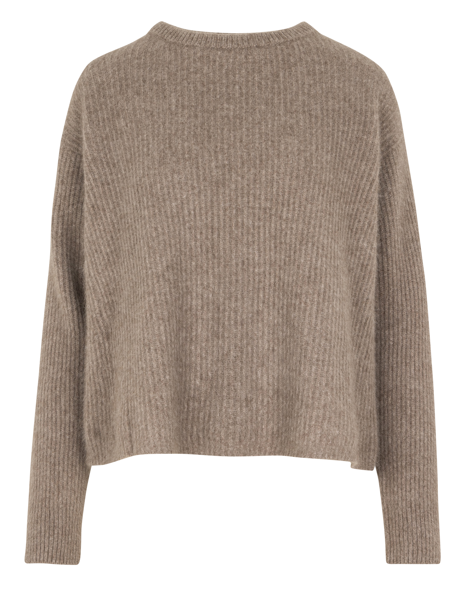 Pull ample col rond en laine mélangée MAJESTIC FILATURES Beige