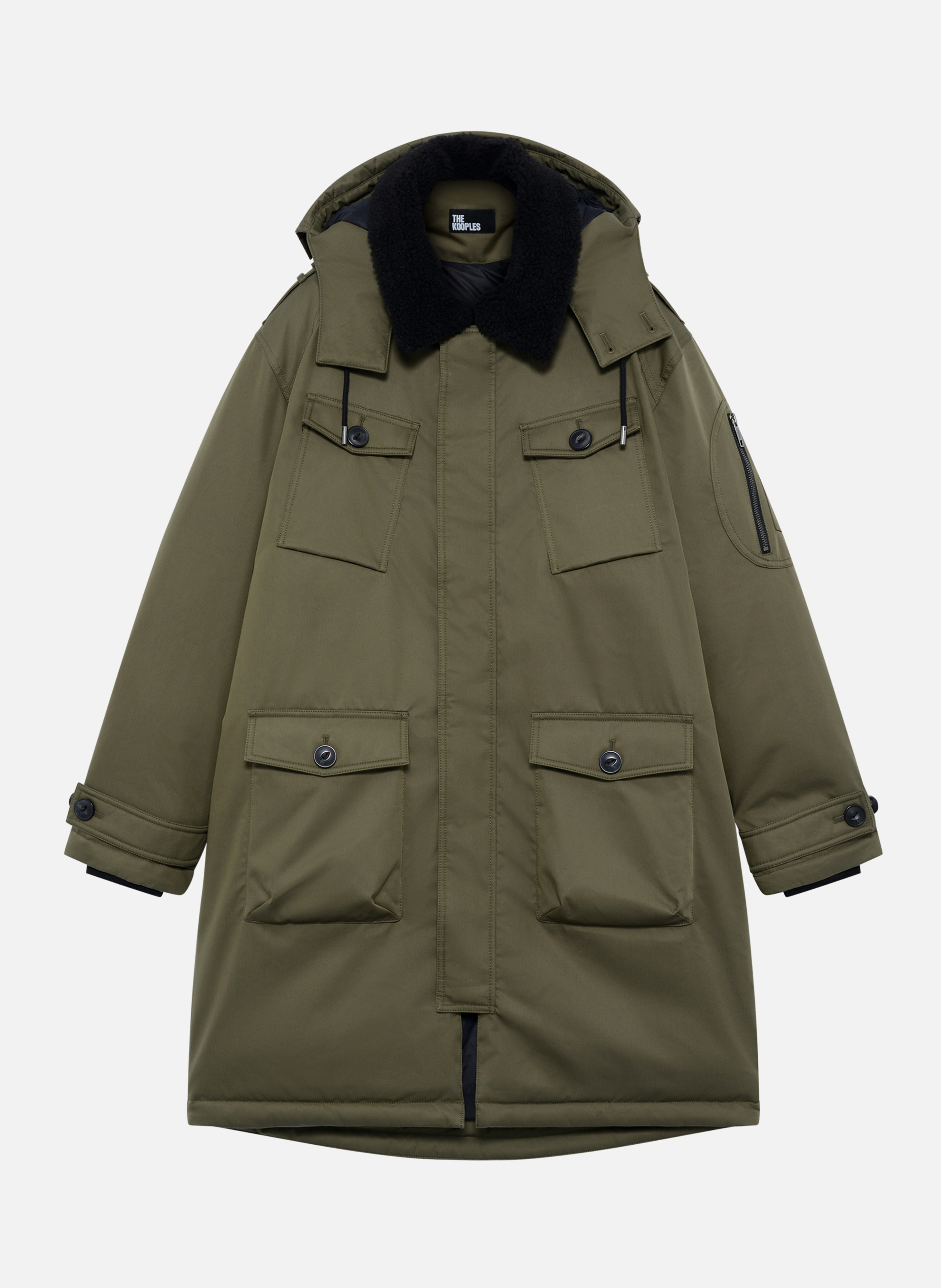 Parka with sherpa collar THE KOOPLES Green