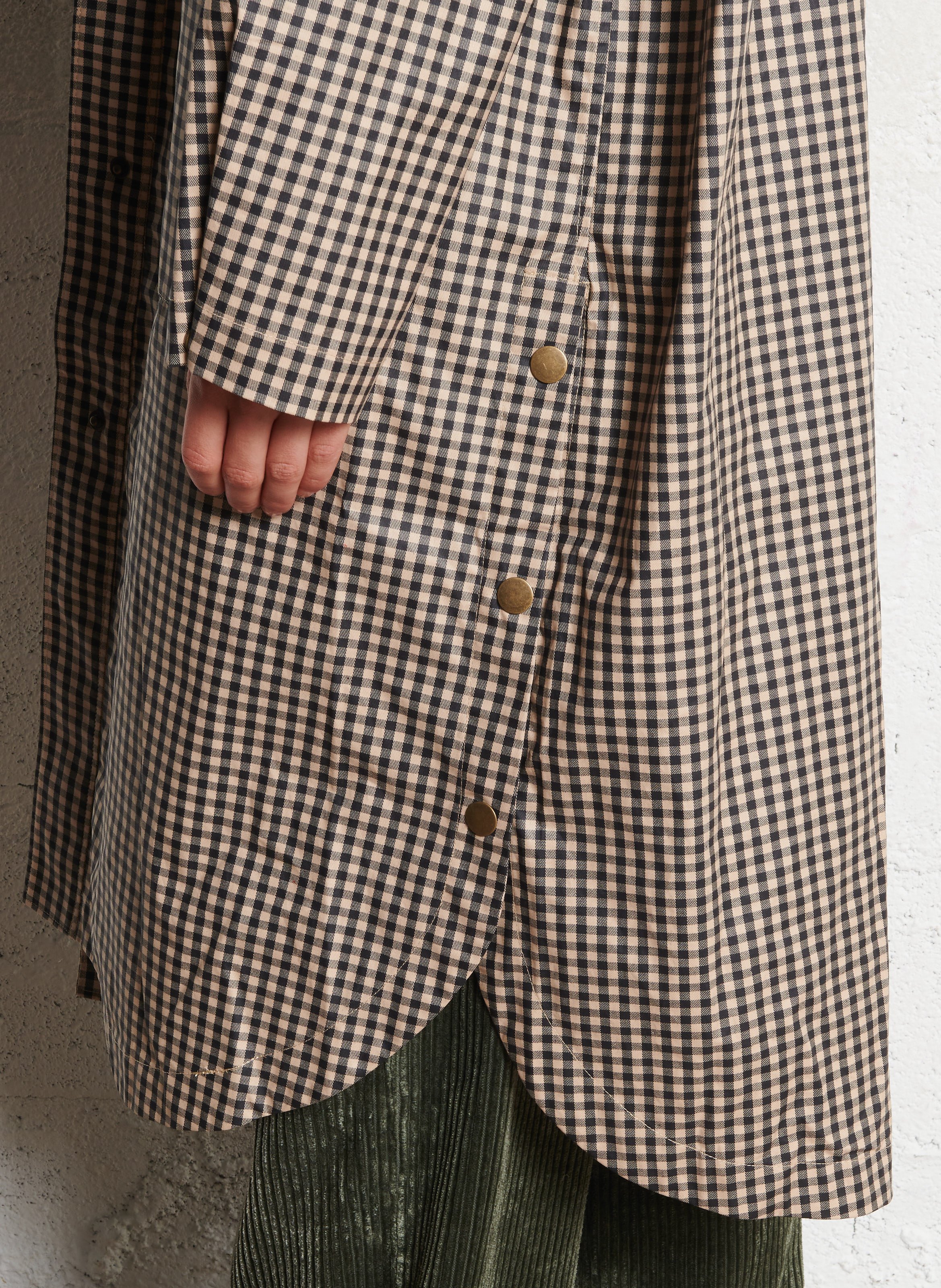 Lange wijde bedrukte jas LEON & HARPER Beige