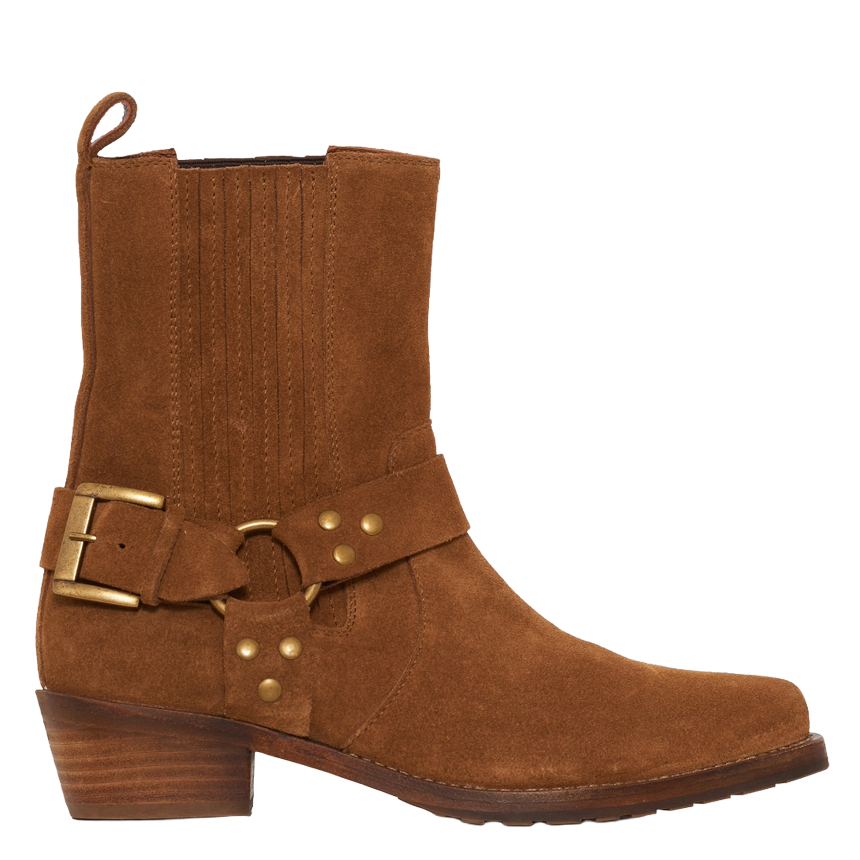 Suede leather slip-on ankle boots PABLO Brown