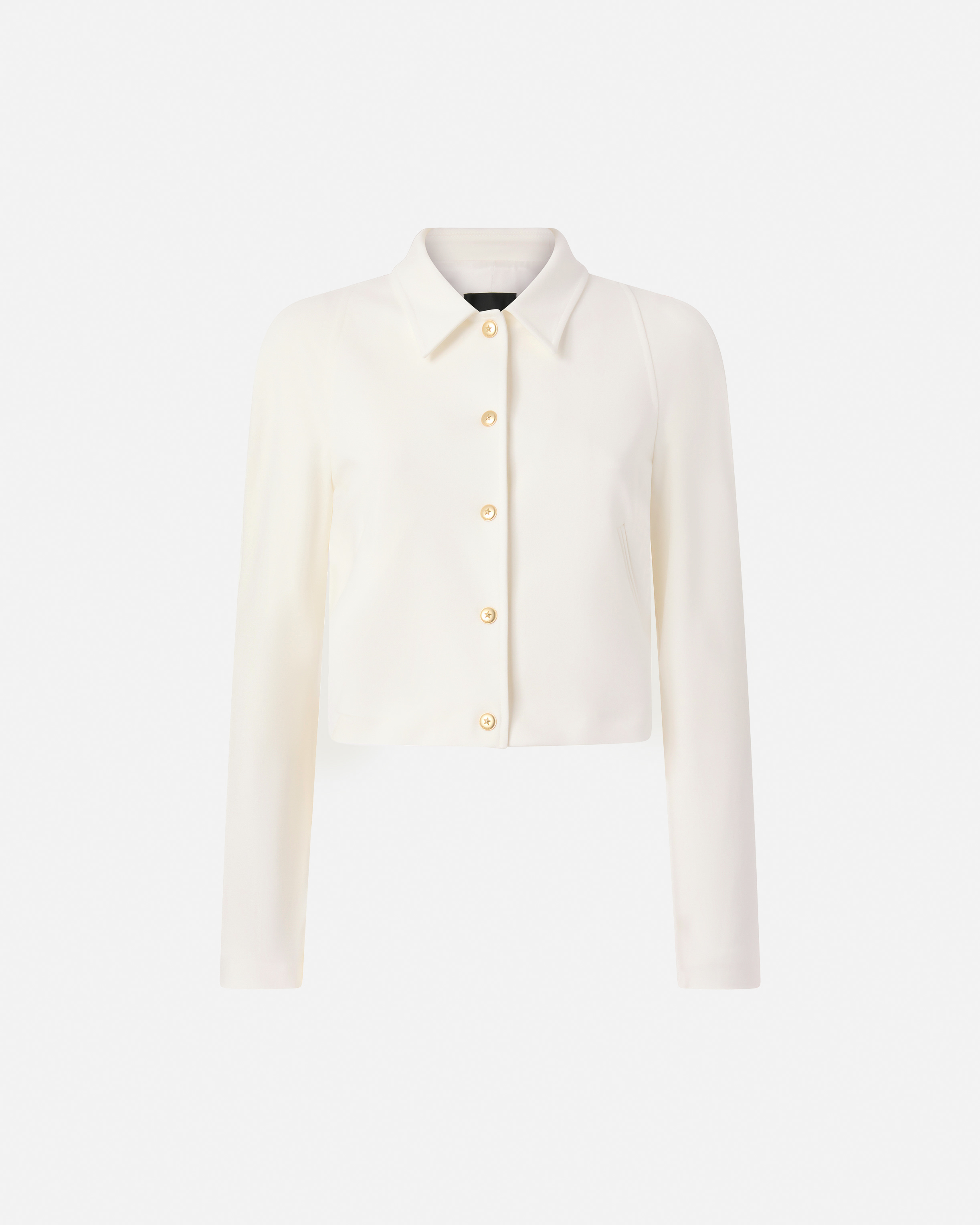 Short jacket in technical Roma knit PINKO White