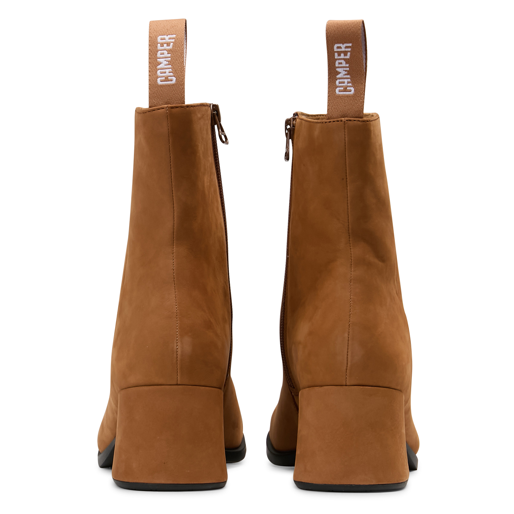 Bottines à talons unies en cuir CAMPER Marron