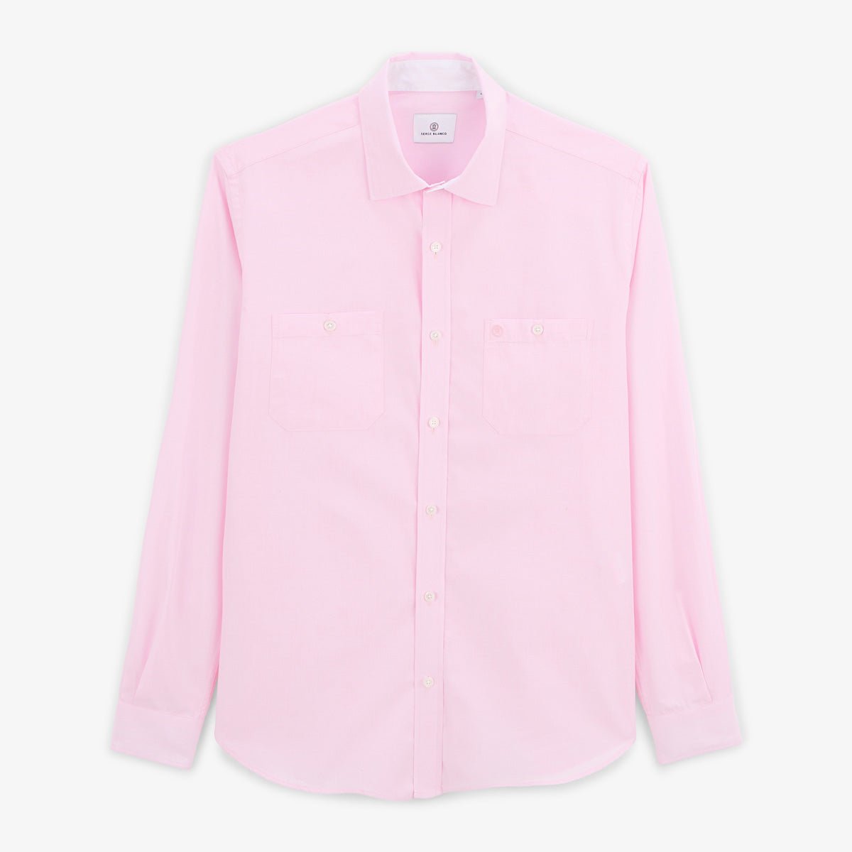 Long-sleeved cotton shirt SERGE BLANCO Pink