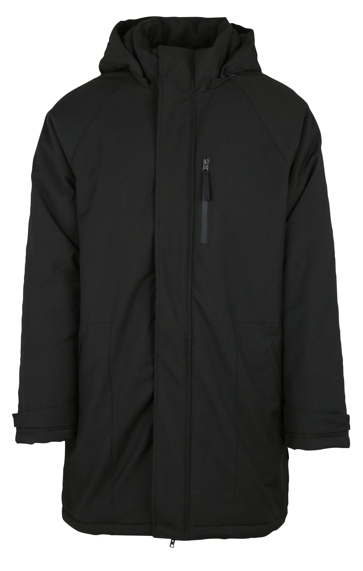 Oversized solid color hooded parka SOLID Black